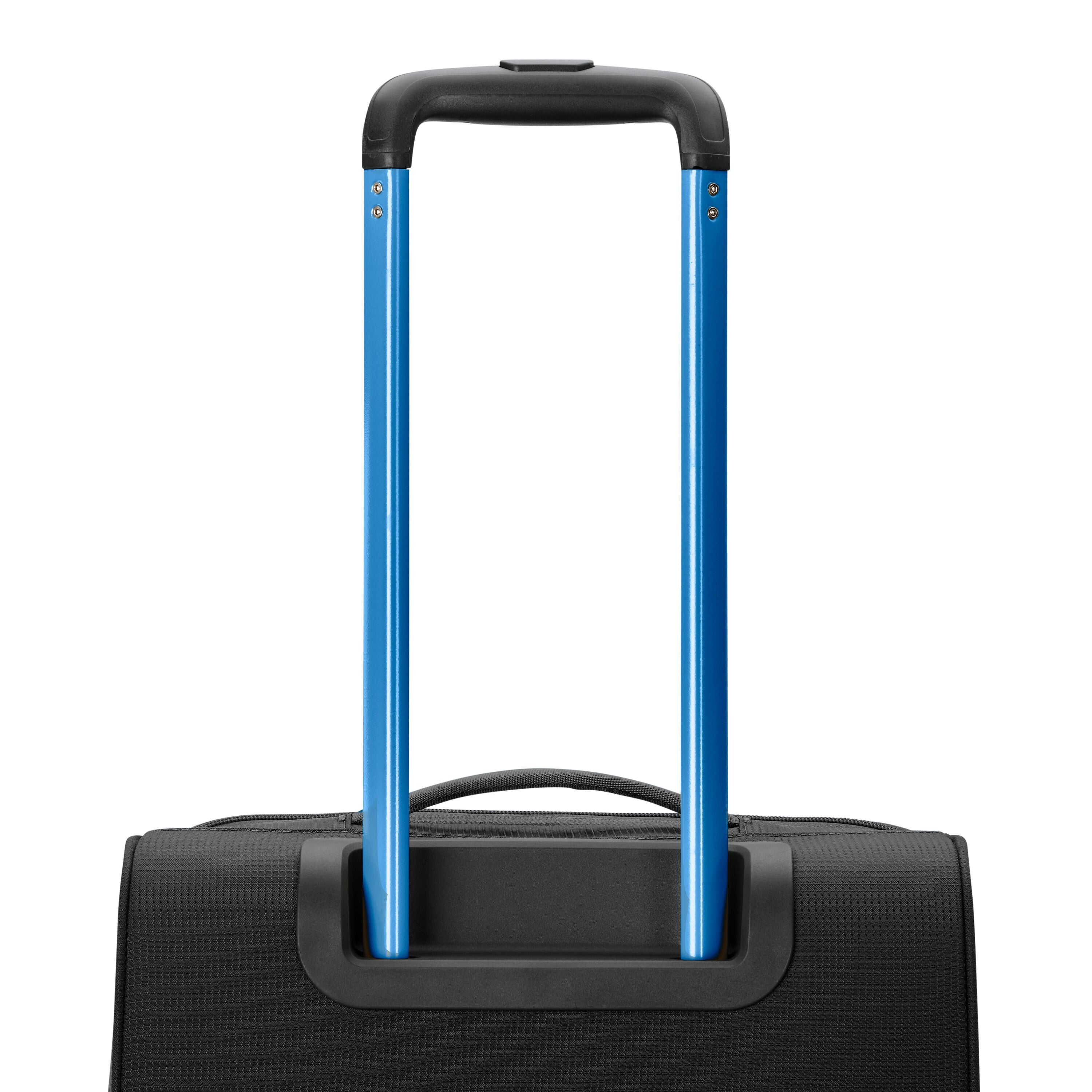 High Sierra Hi-Life Large Wheeled Duffel in Black Blue — angle view 3