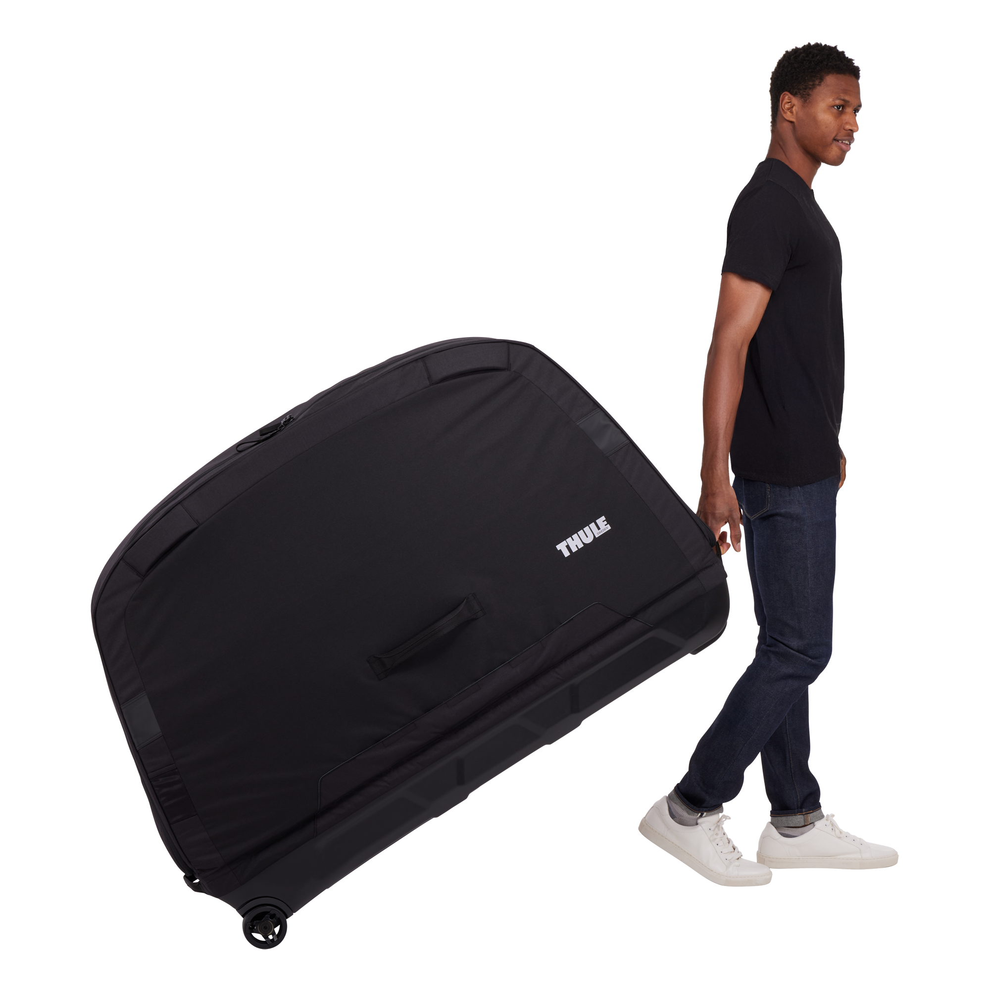Thule RoundTrip Road Bike Case in Black — lifestyle # color_Black