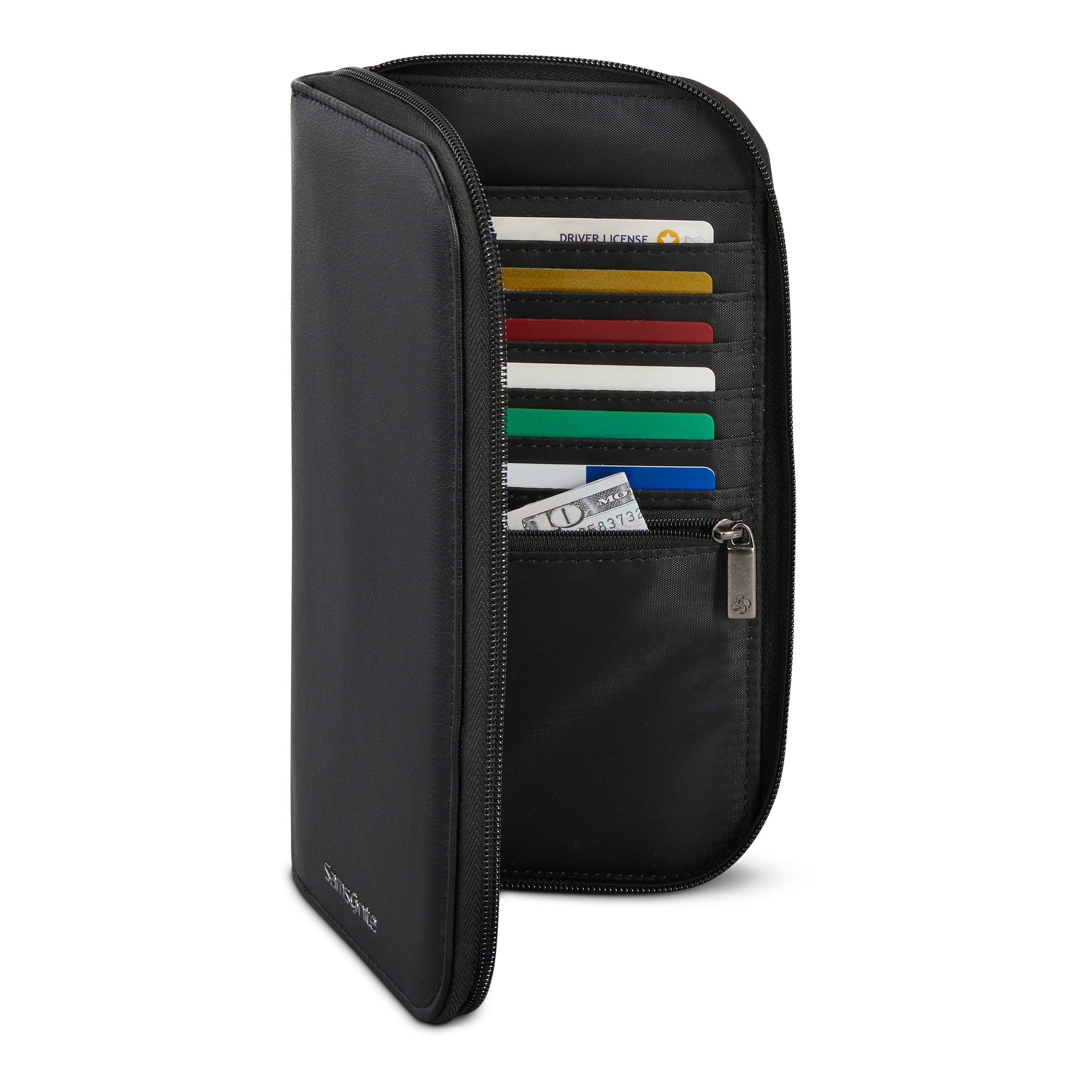 Samsonite RFID Zip Travel Wallet - Black
