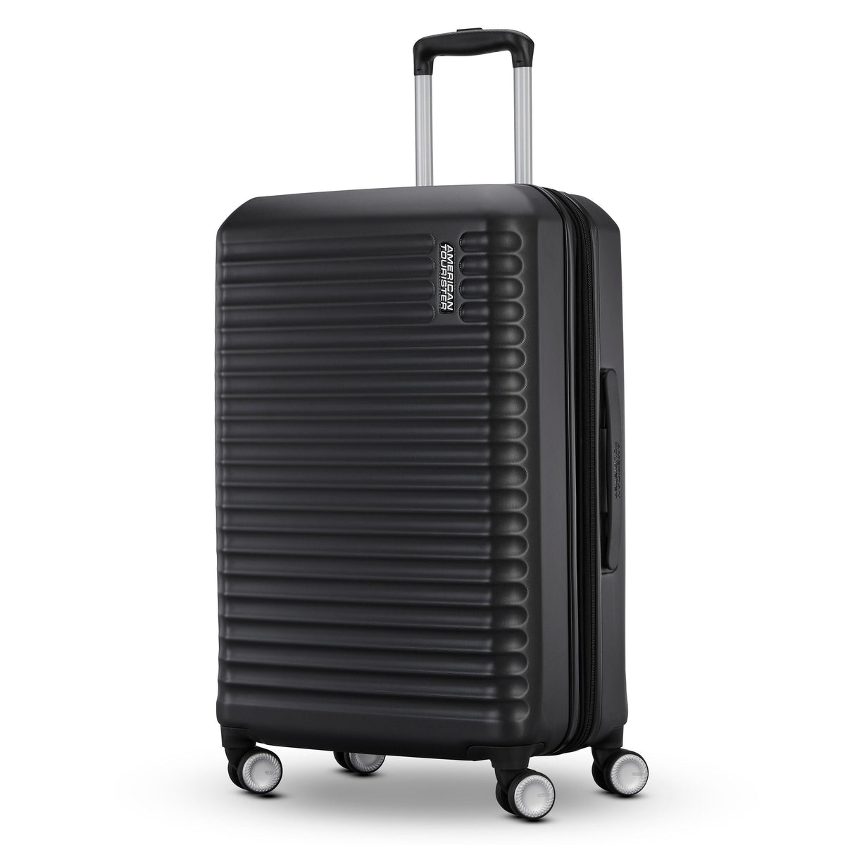 American Tourister Stratum 3.0 Medium Spinner in Black — front view # color_Black