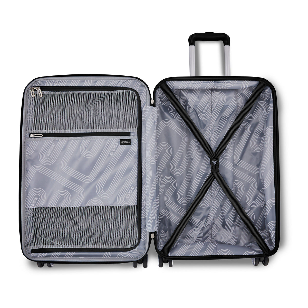 American Tourister Stratum 3.0 Large Spinner in Black — interior view