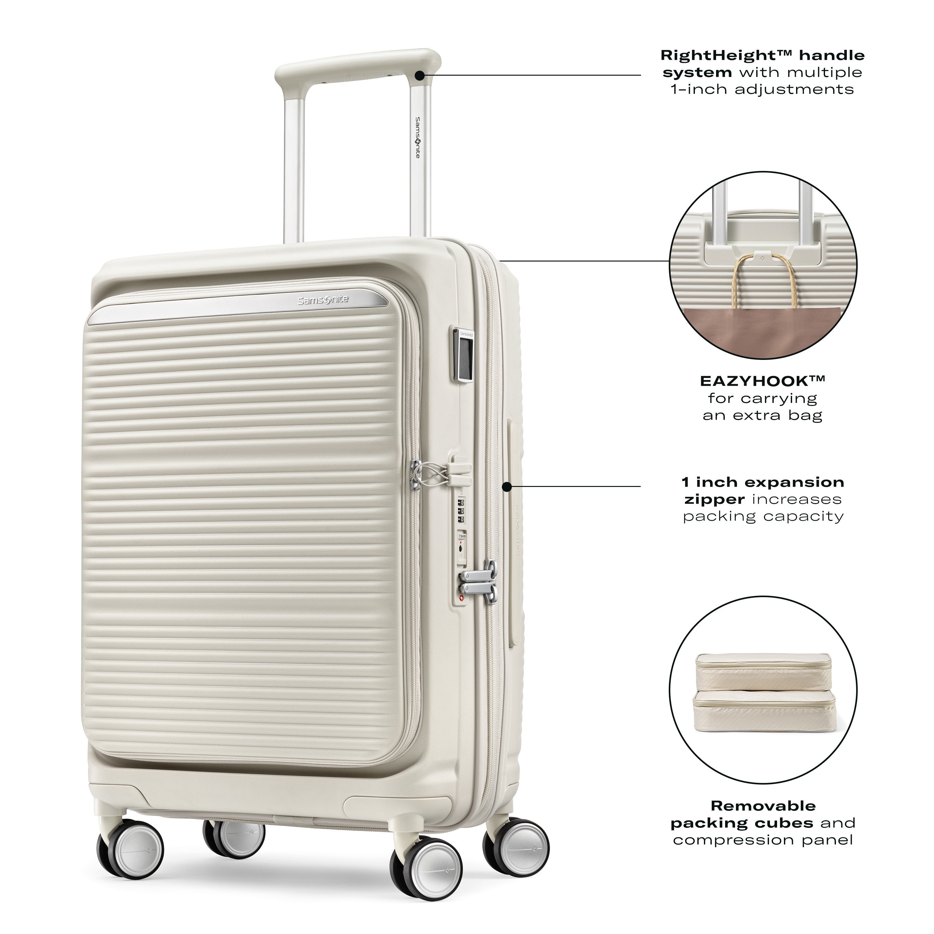 Samsonite Paralux Global Carry-On Spinner - STONE GREY