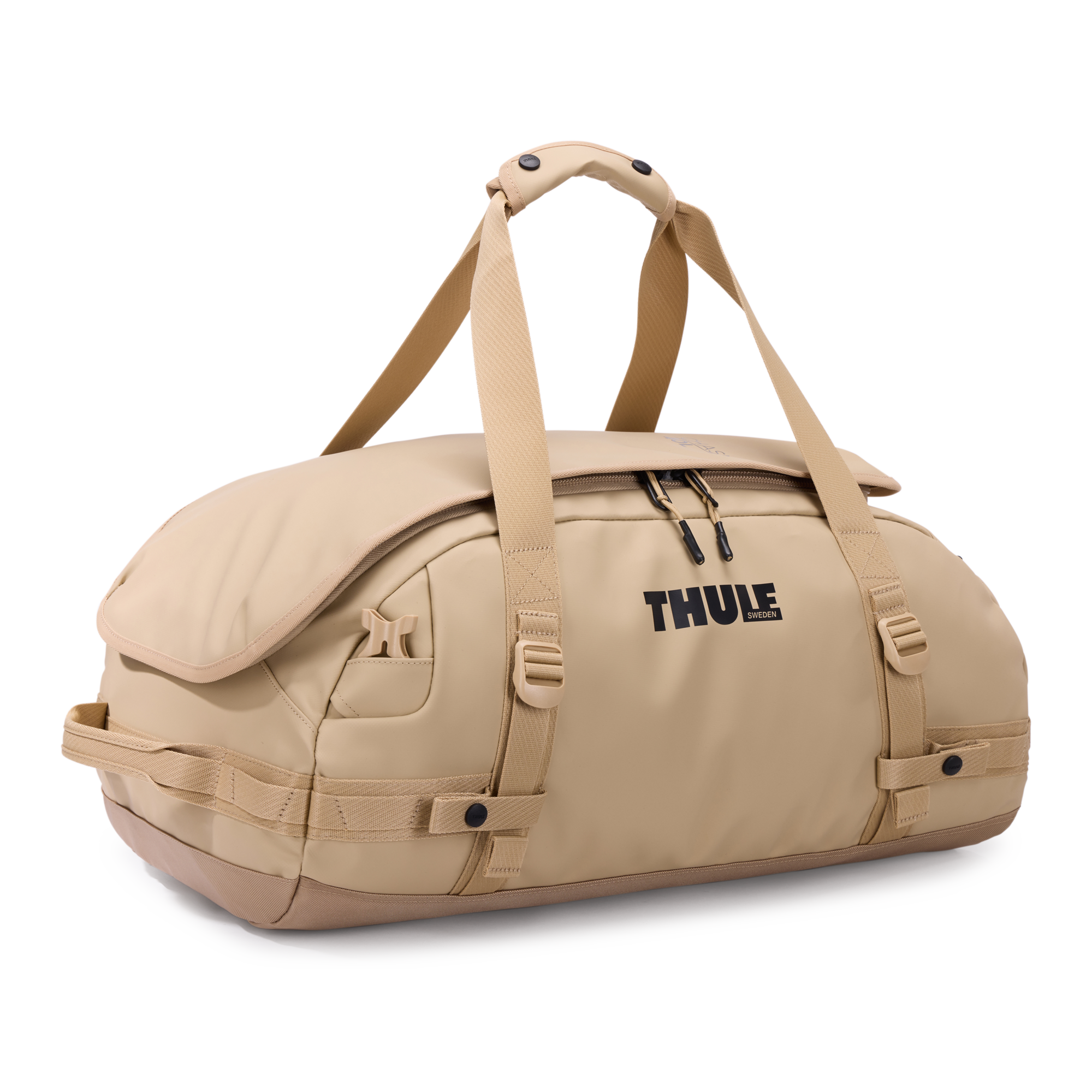 Thule Chasm 40L Duffel in Gentle Beige — front view # color_Gentle Beige