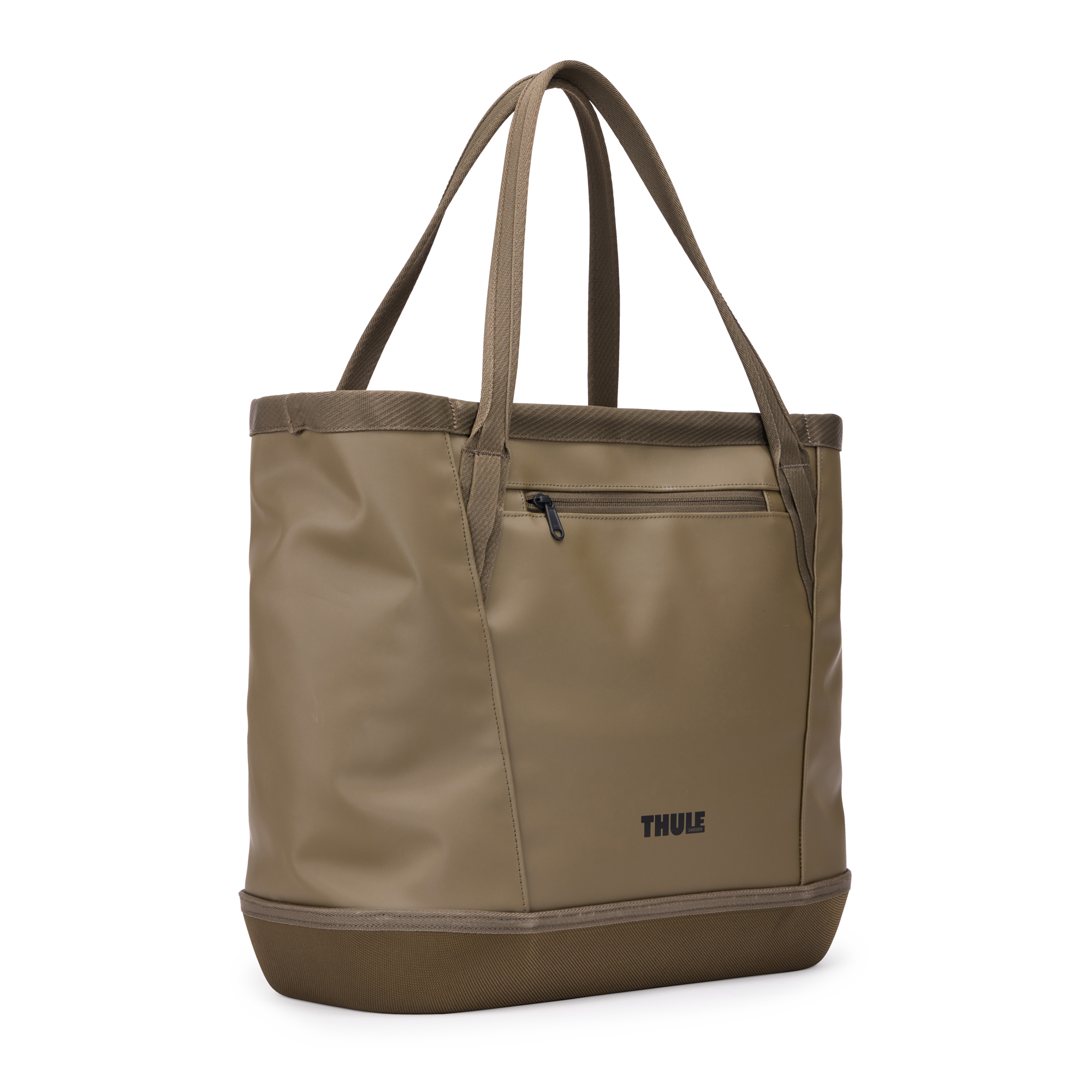 Thule Chasm Gear Tote 30L in Deep Khaki — front view # color_Deep Khaki