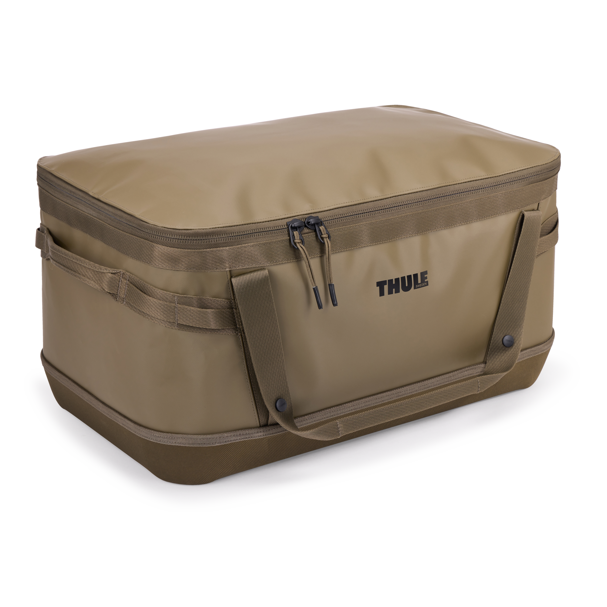 Thule Chasm Gear Hauler 55L in Deep Khaki — front view # color_Deep Khaki