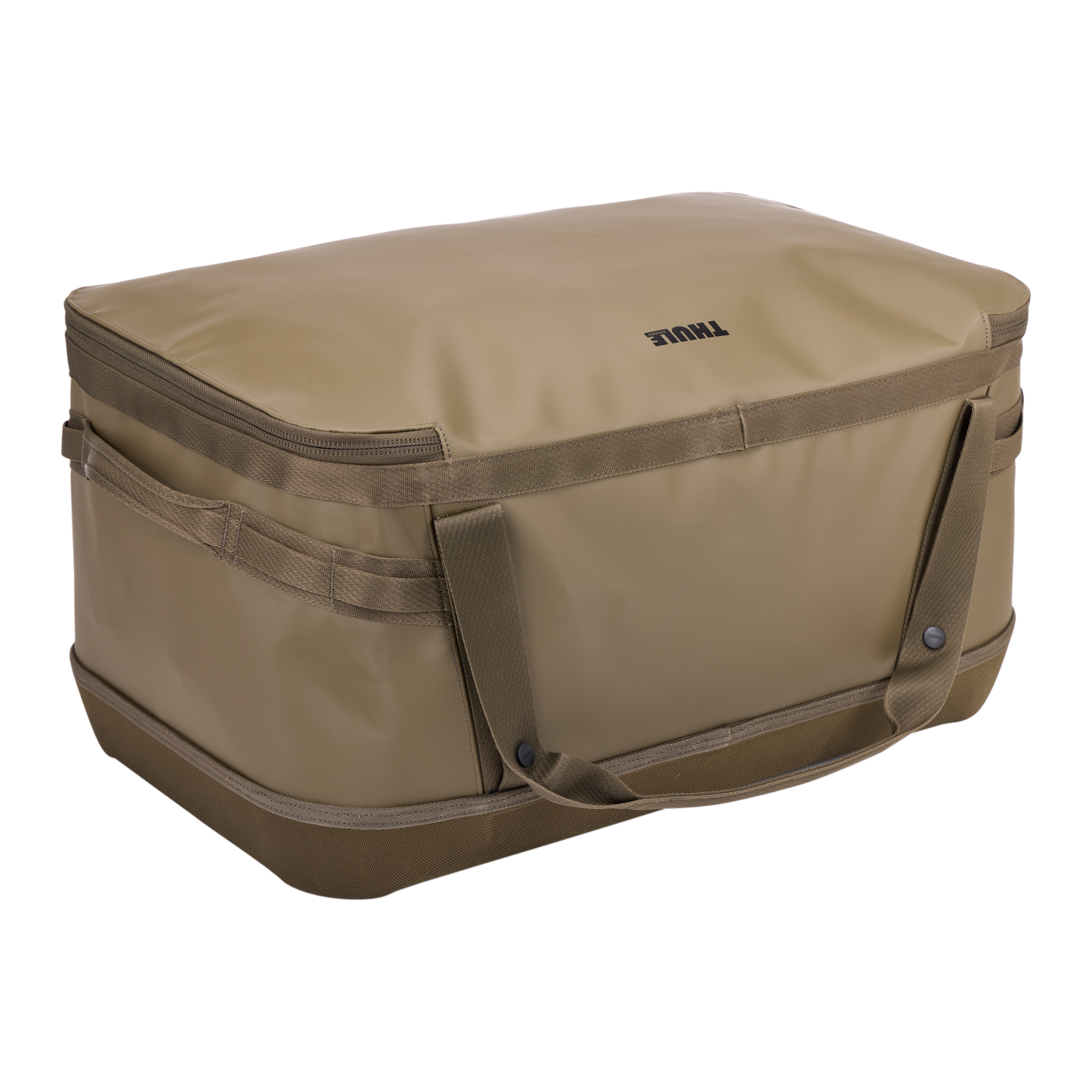 Thule Chasm Gear Hauler 55L in Deep Khaki — angle view 2 # color_Deep Khaki