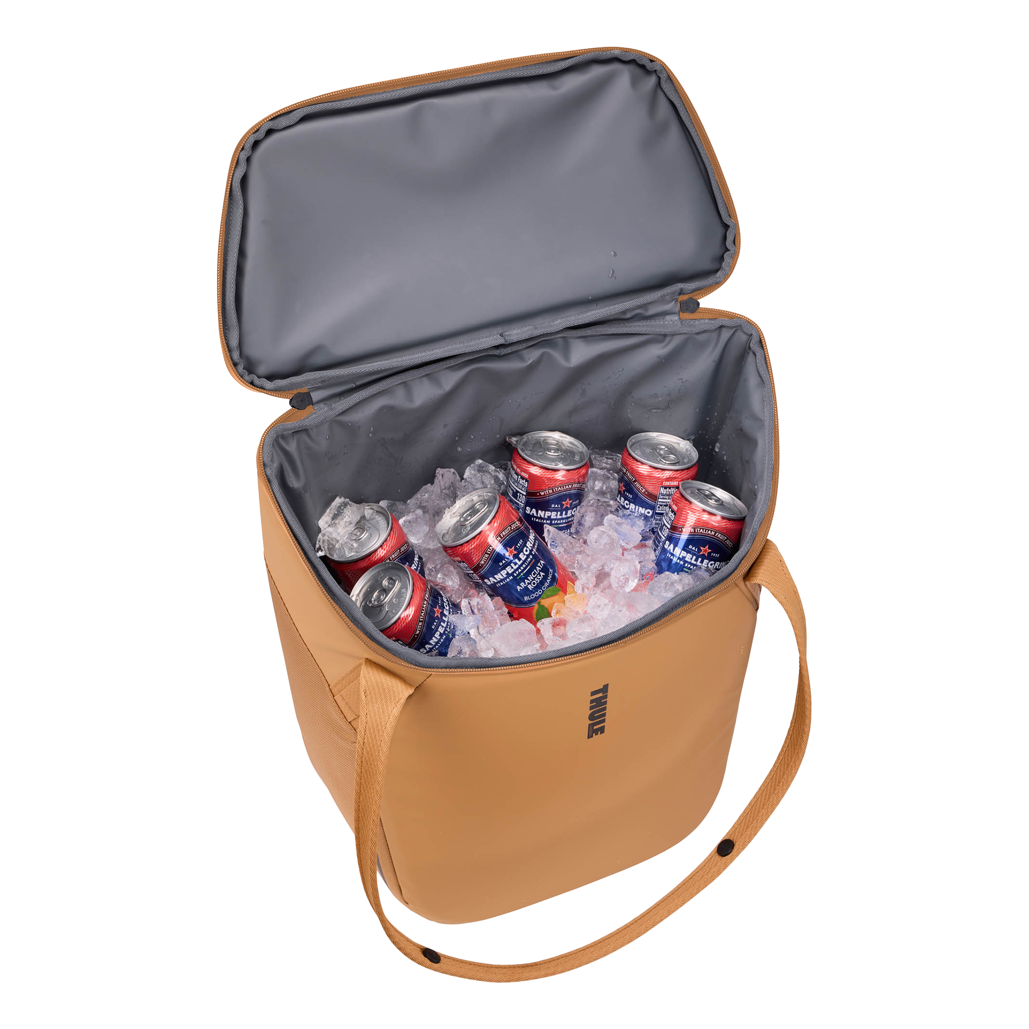 Thule Chasm Cooler with InLock 21L in Dusted Orange — interior view # color_Dusted Orange