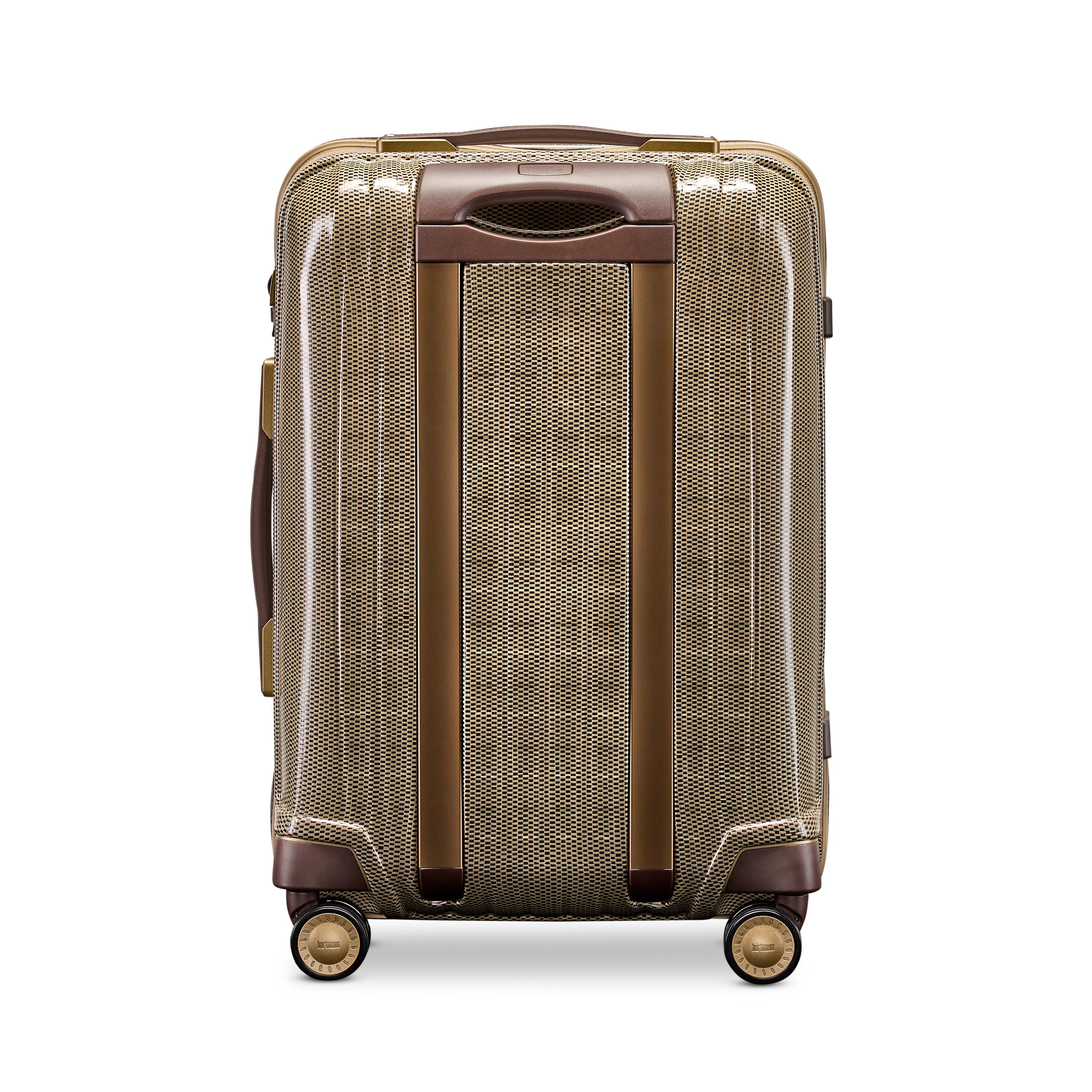 Hartmann Tweed CURV Global Carry-On Spinner in Tweed/Natural Leather — back view