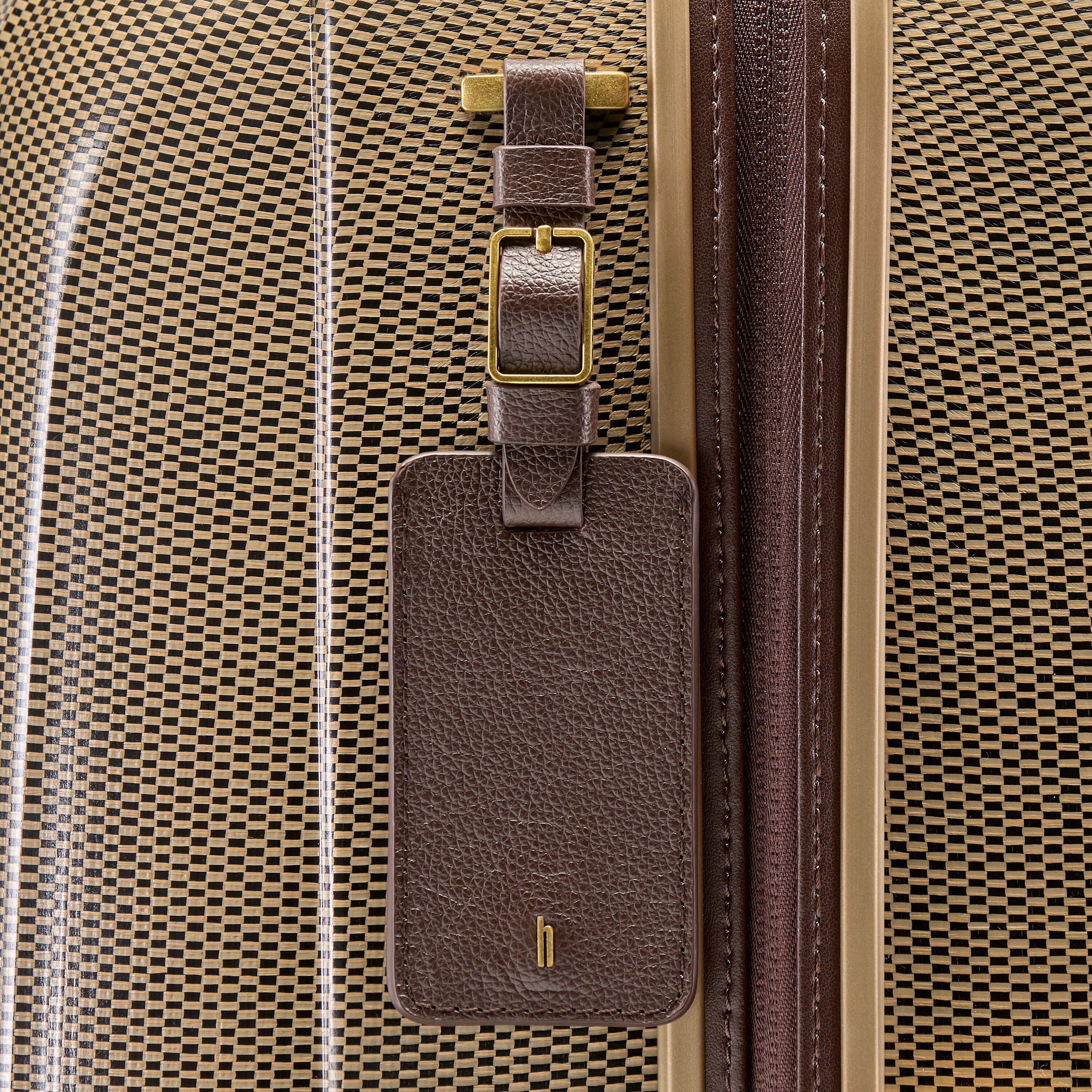 Hartmann Tweed CURV Global Carry-On Spinner in Tweed/Natural Leather — angle view 5