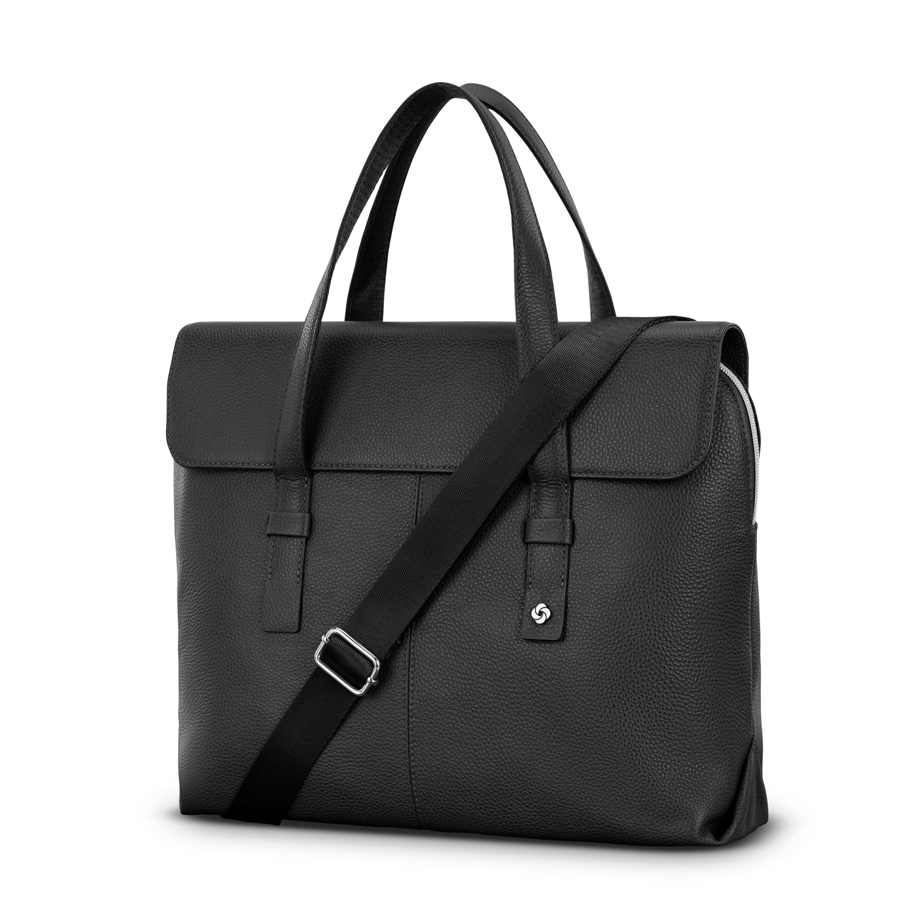 Samsonite Mobile Solution 2 Leather Convertible Brief - BLACK