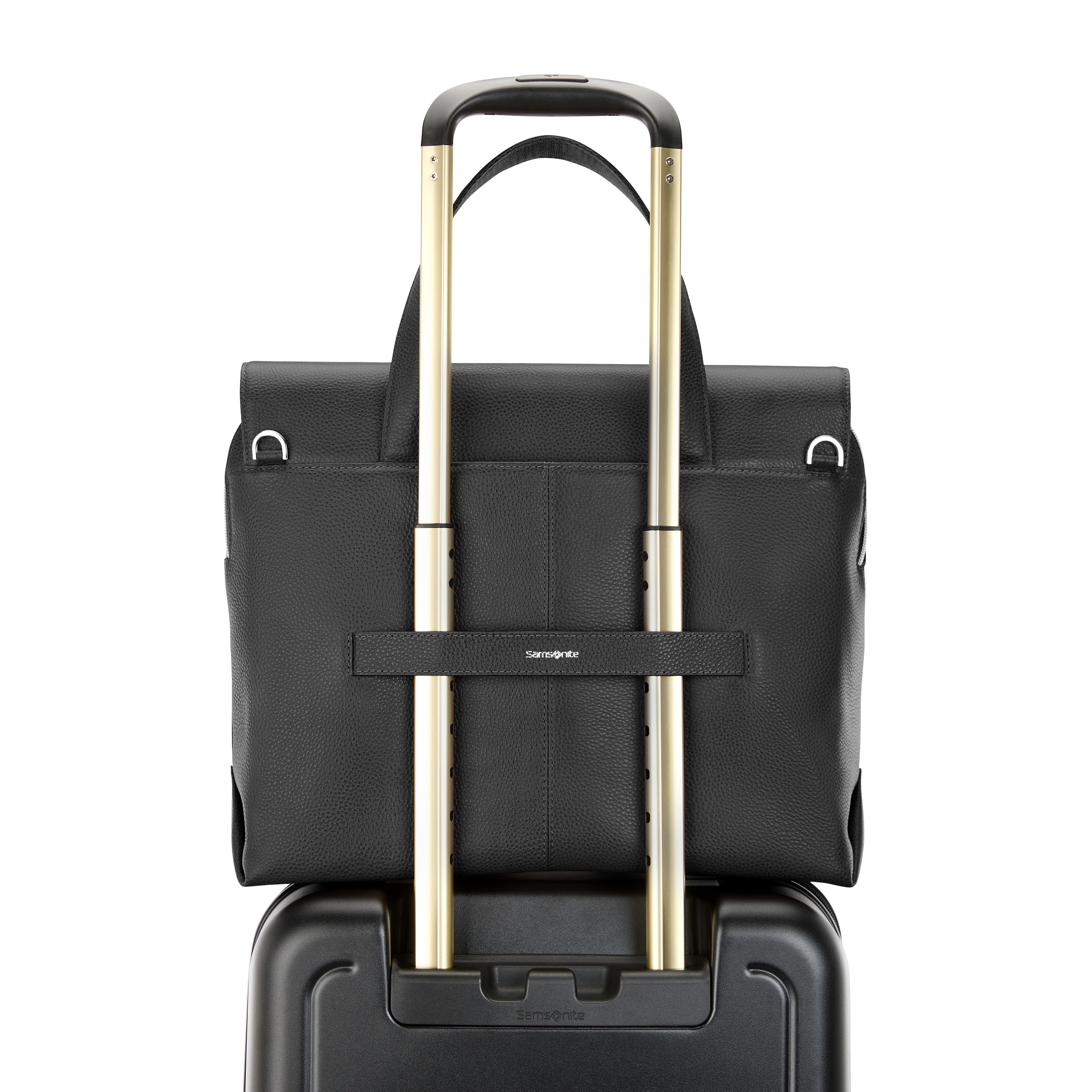 Samsonite Mobile Solution 2 Leather Convertible Brief - BLACK