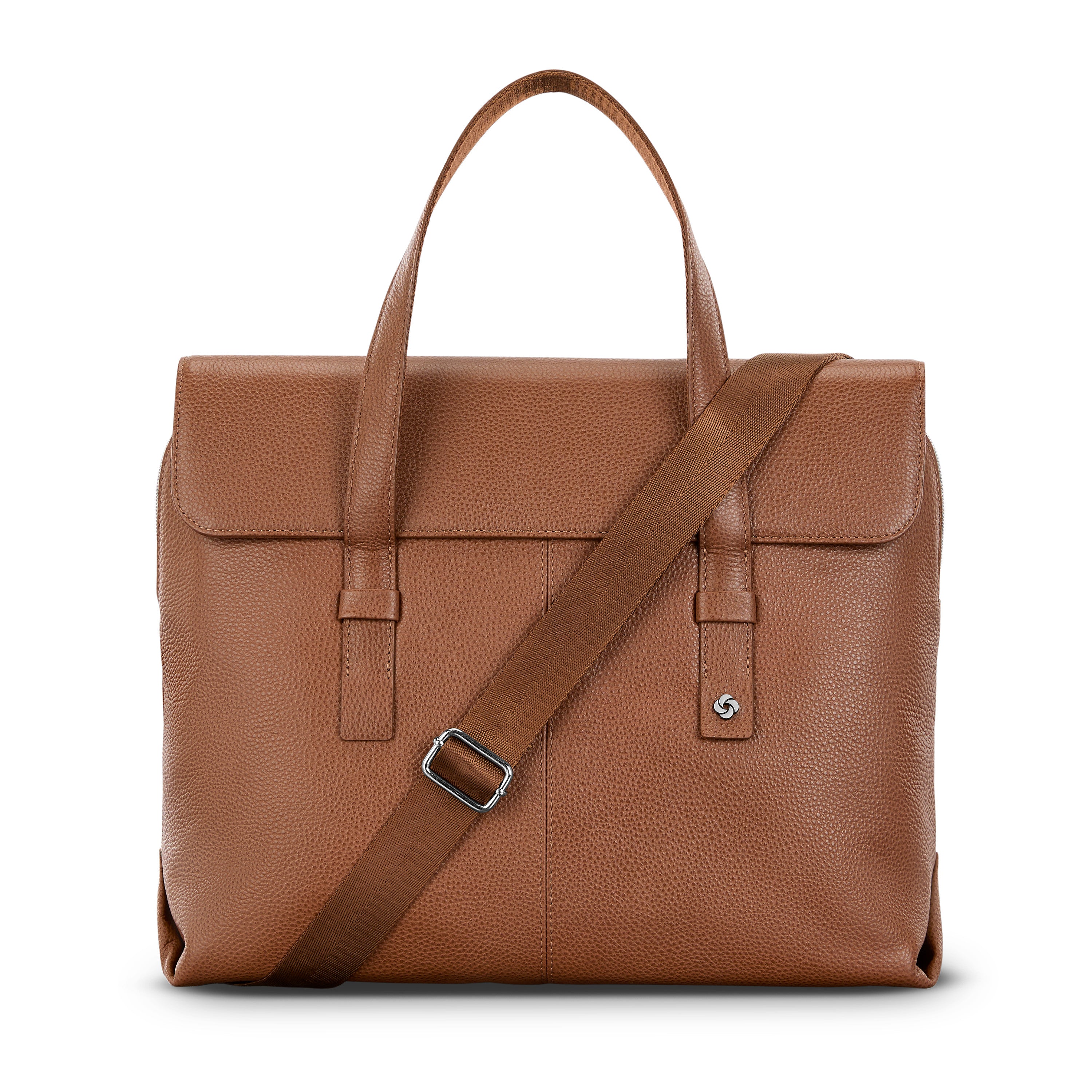 Samsonite Mobile Solution 2 Leather Convertible Brief - COGNAC