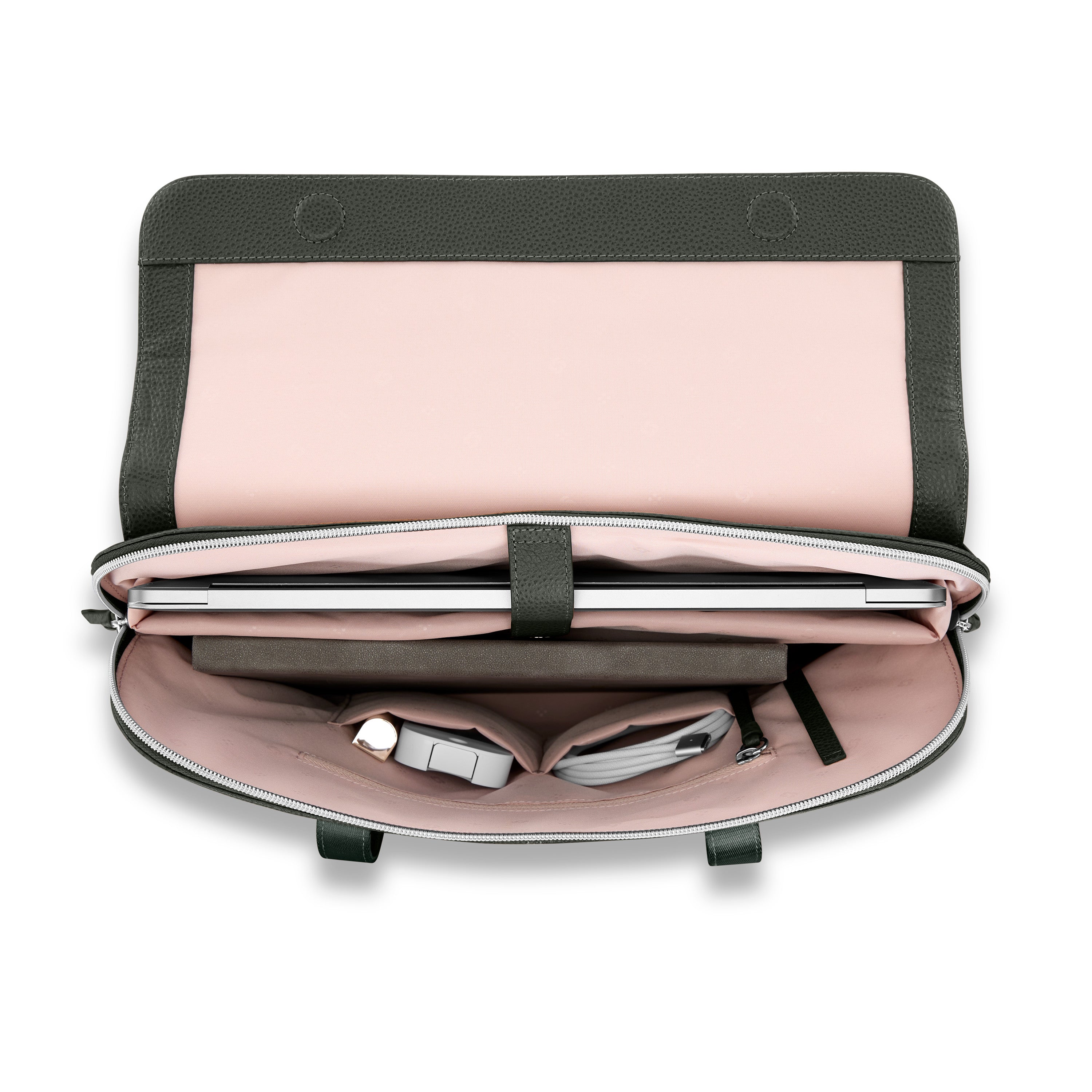 Samsonite Mobile Solution 2 Leather Convertible Brief - OLIVE