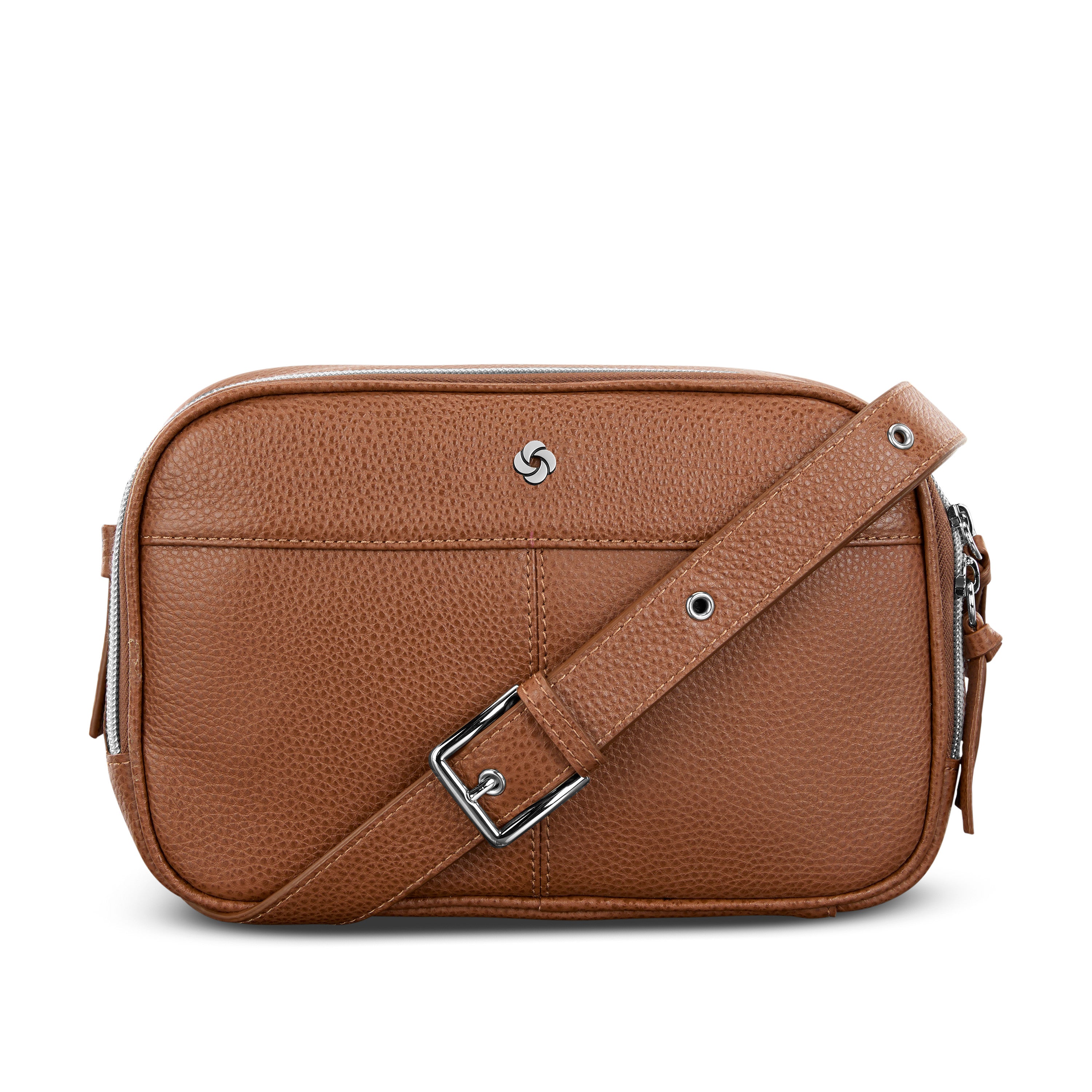 Samsonite Mobile Solution 2 Leather Crossbody - Cognac