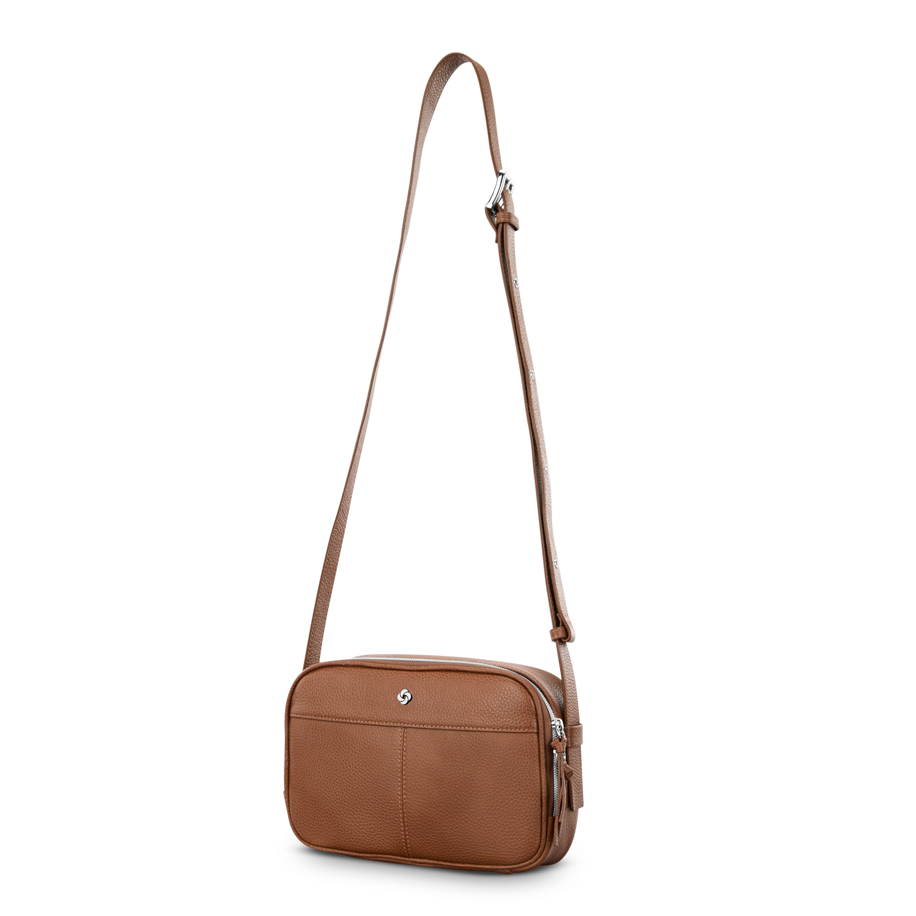 Samsonite Mobile Solution 2 Leather Crossbody - Cognac
