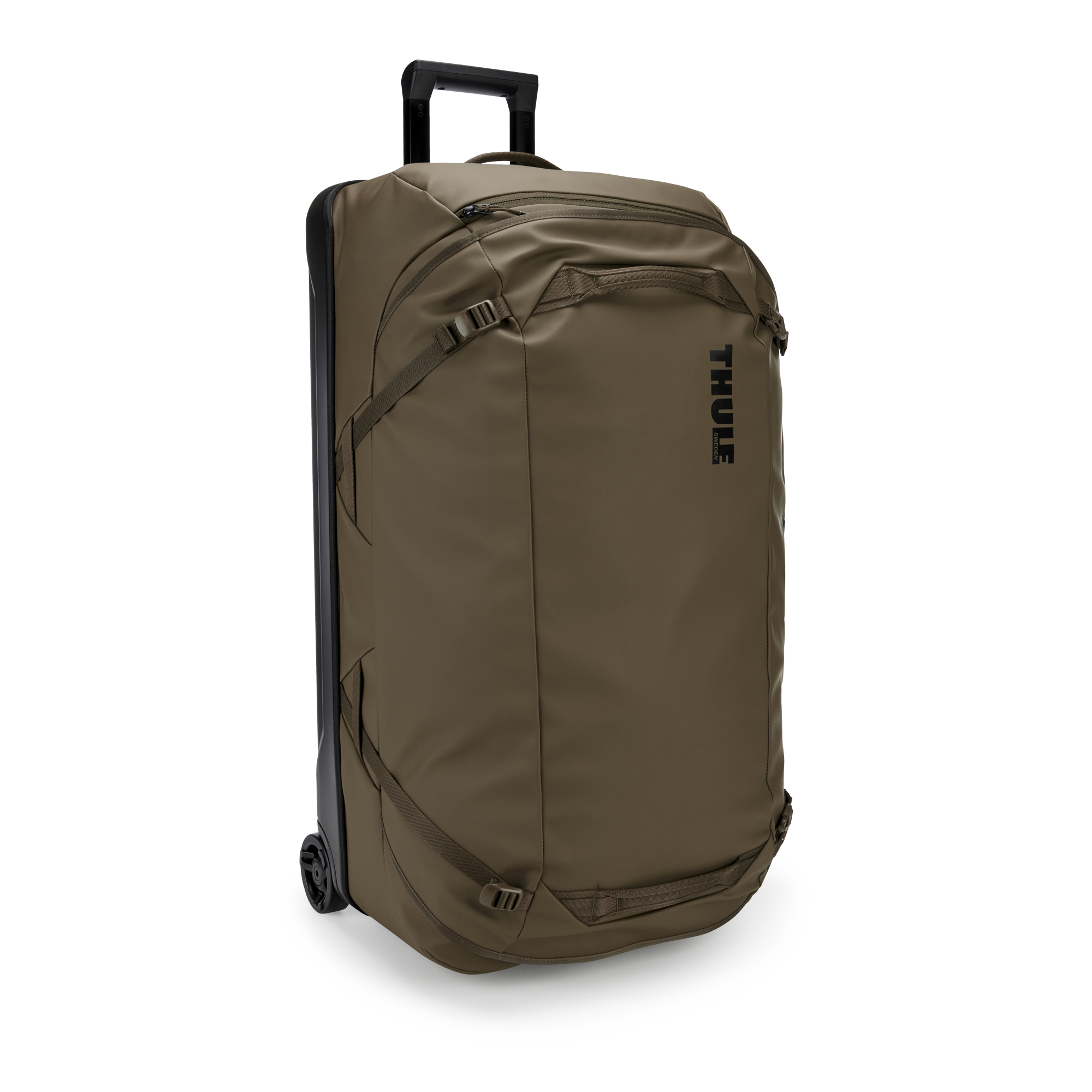 Thule Chasm Wheeled Duffel Bag 81CM/32"-110L in Deep Khaki — front view # color_Deep Khaki