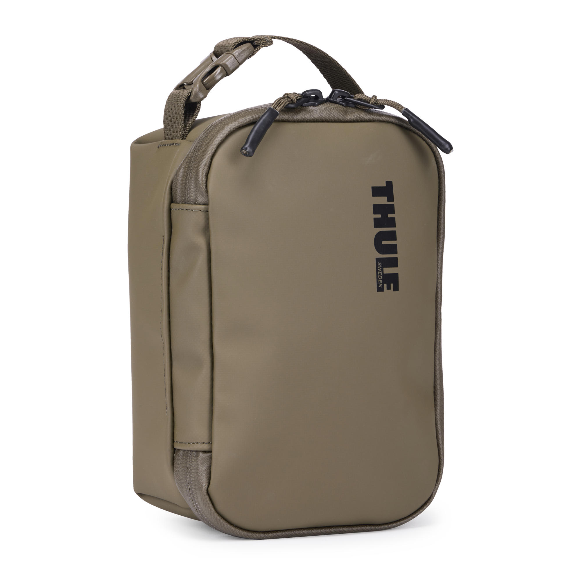 Thule Chasm Small Gear Cube in Deep Khaki — front view # color_Deep Khaki