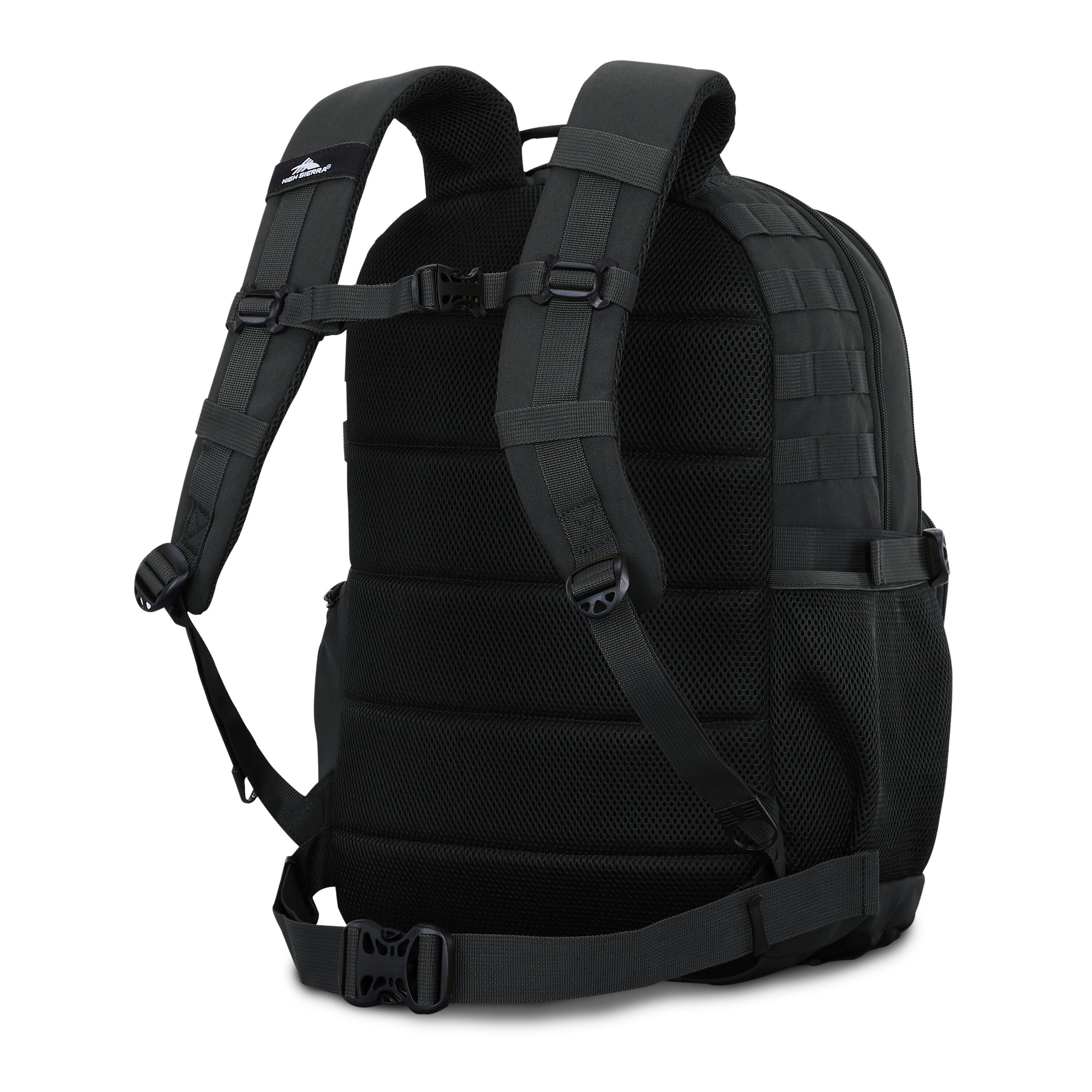 High Sierra Pathsetter Backpack in Black — back view