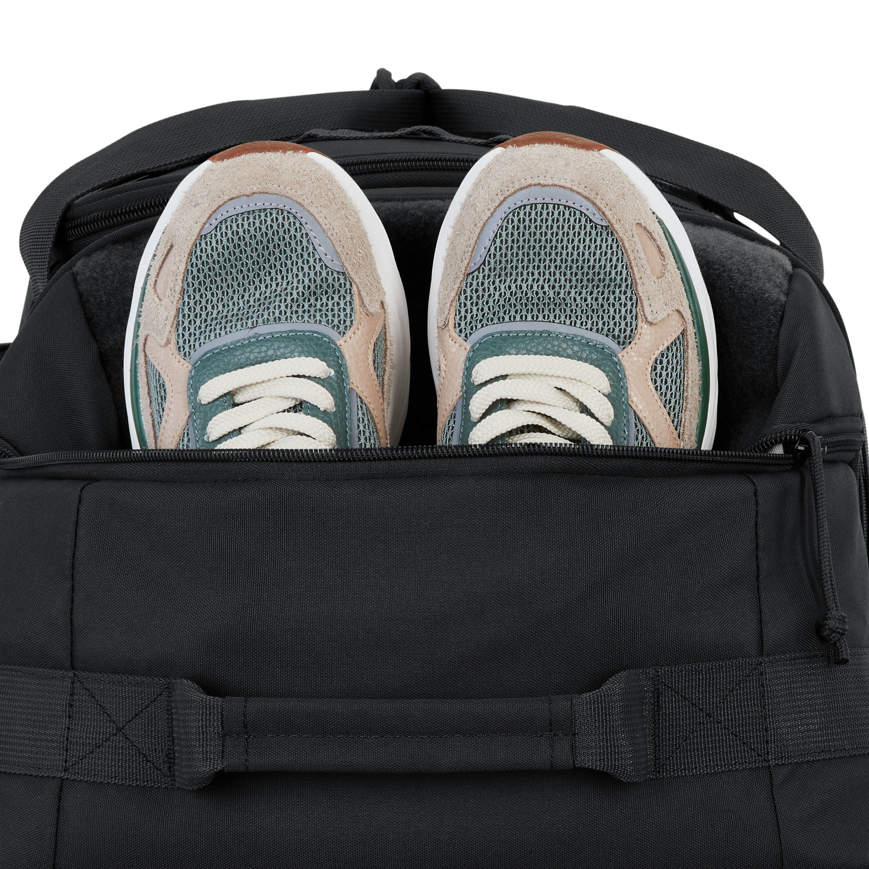 High Sierra Pathsetter Medium Wheeled Duffel in Black — angle view 2