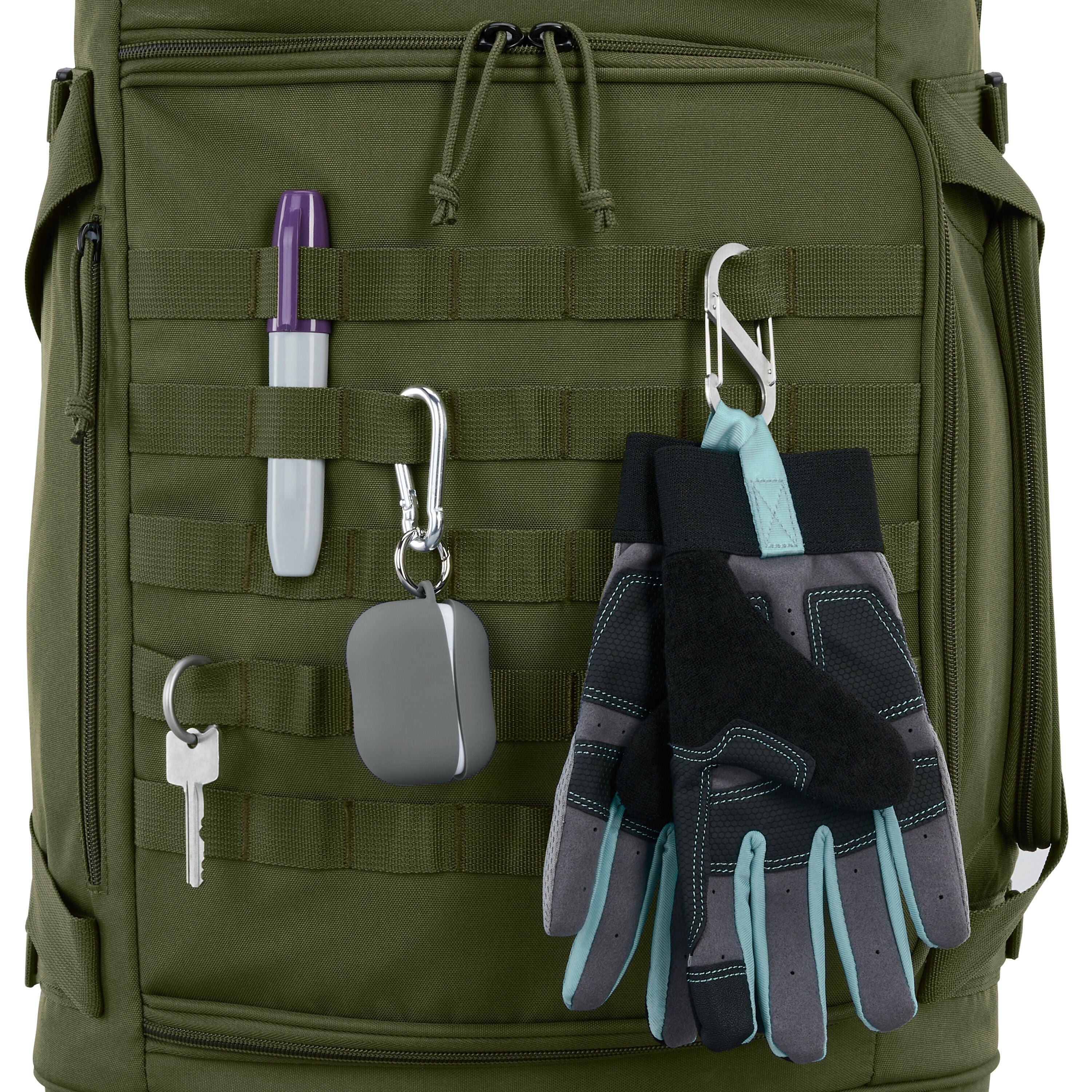 High Sierra Pathsetter Medium Wheeled Duffel in Moss — angle view 4