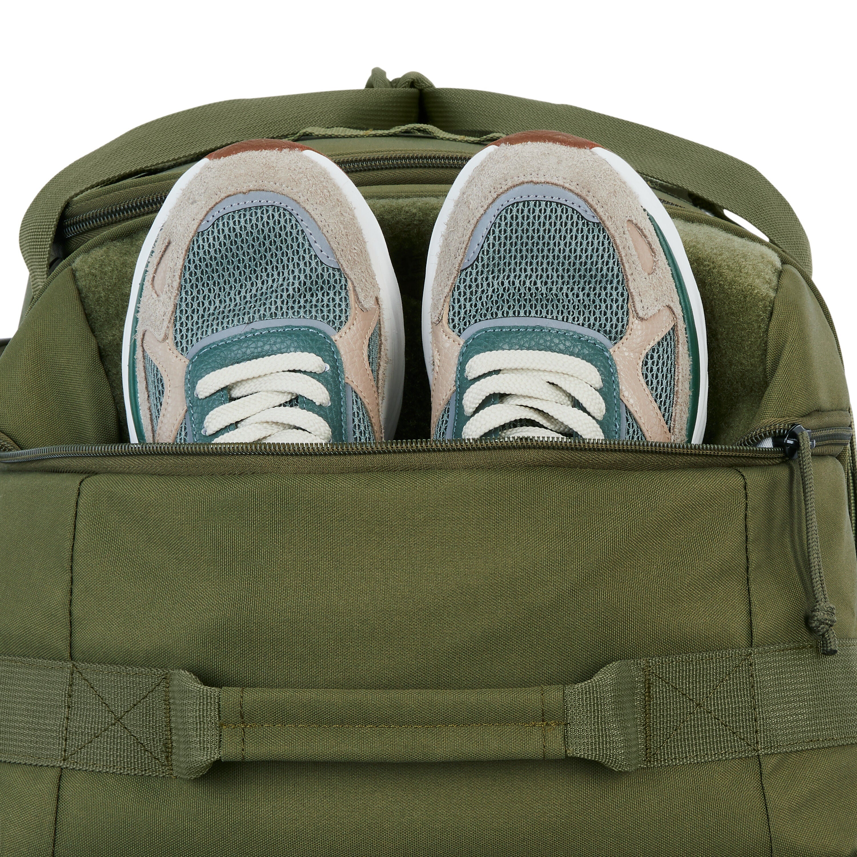 High Sierra Pathsetter Medium Wheeled Duffel in Moss — angle view 2