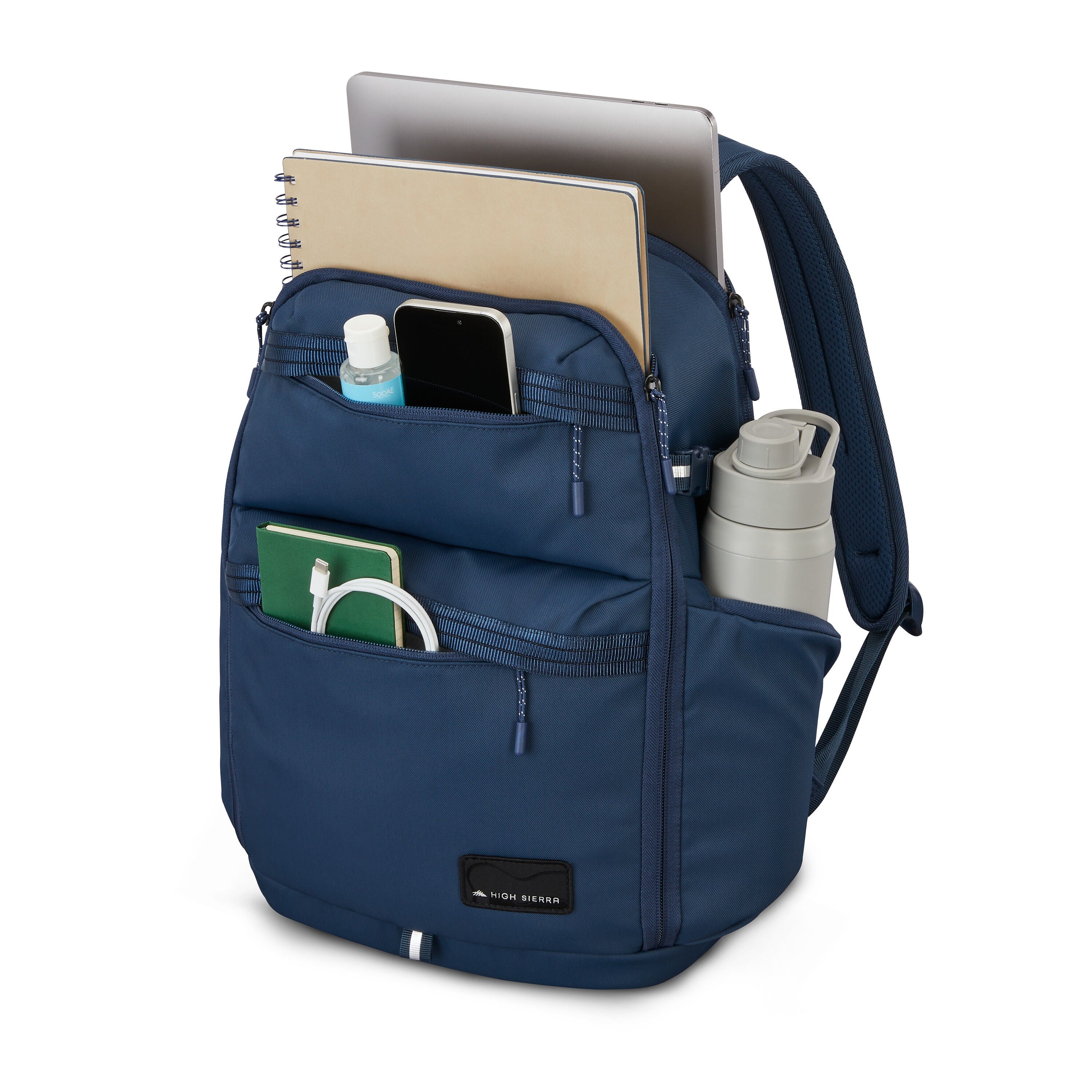 High Sierra 24/7 Pro Backpack in Dark Navy — interior view