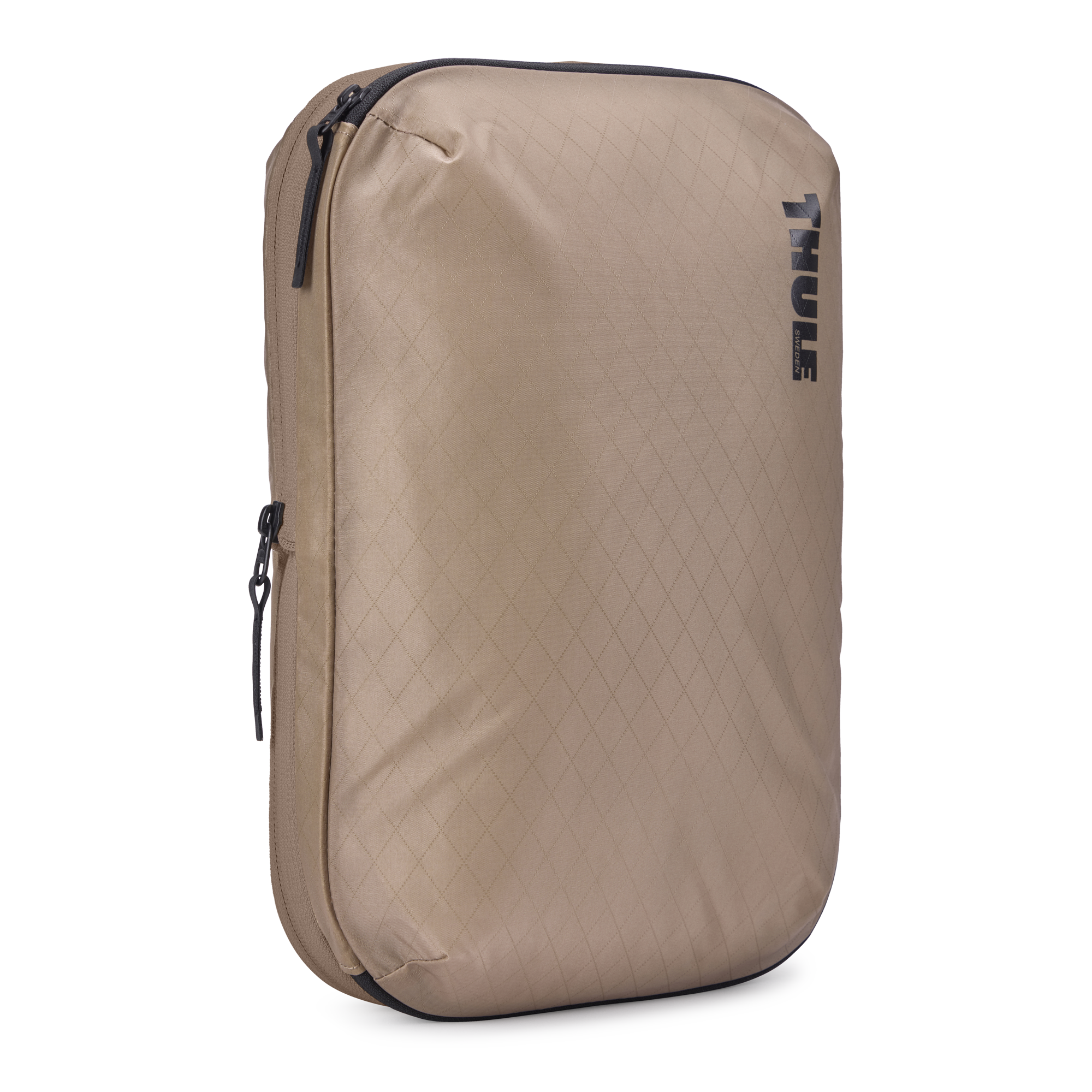 Thule Compression Packing Cube Medium in Gentle Beige — front view # color_Gentle Beige