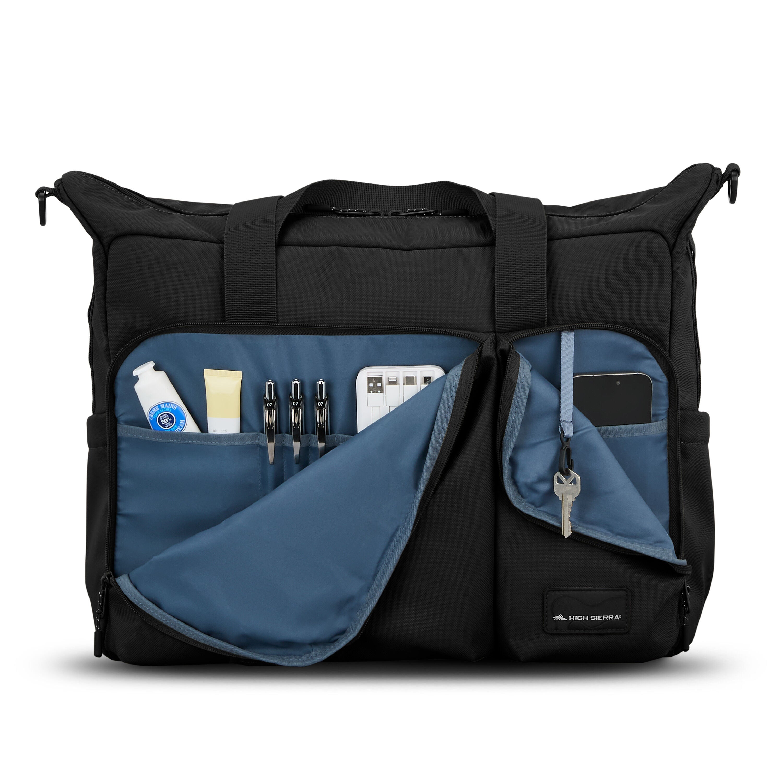 High Sierra Lineage Tote in Black — angle view 1