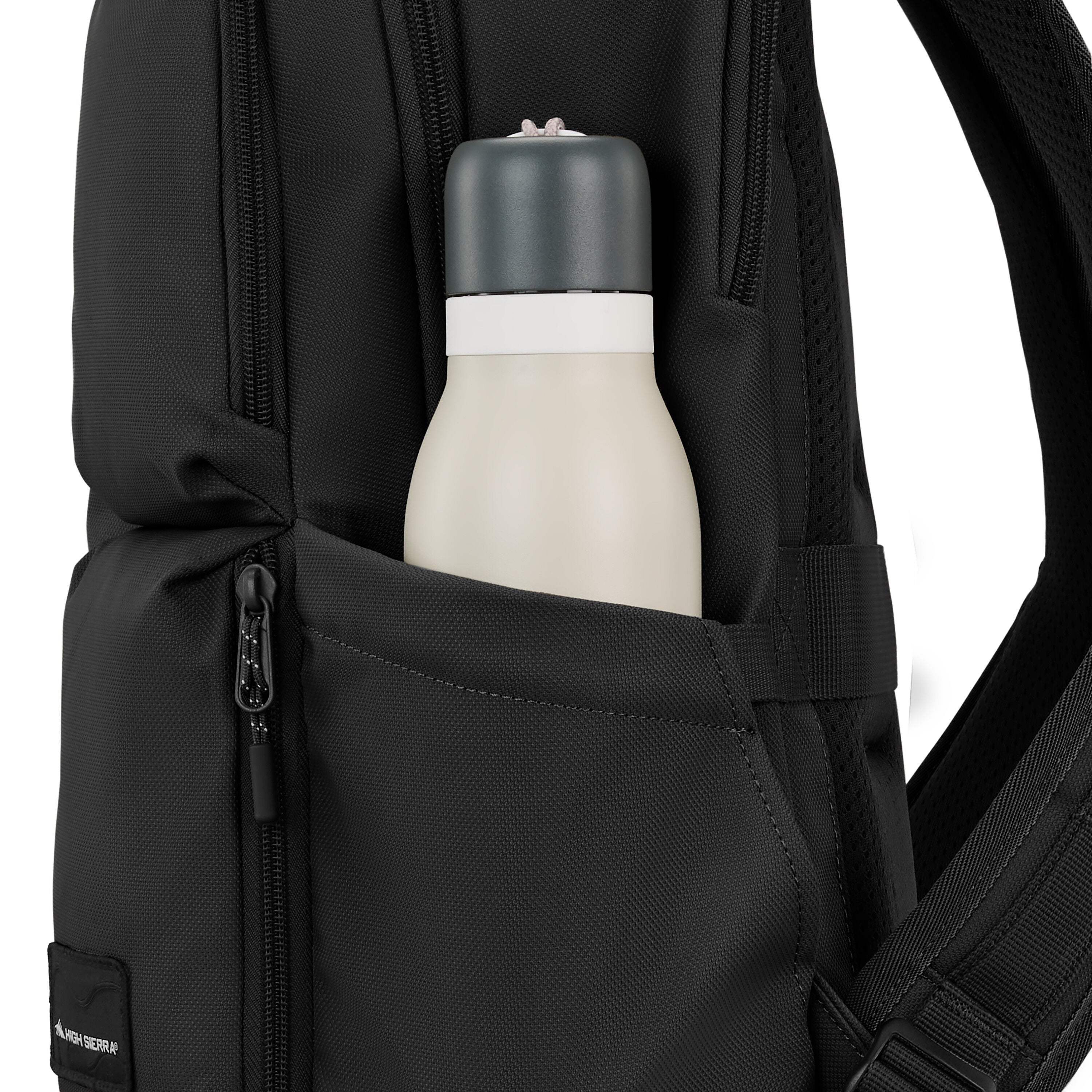 High Sierra Lineage Backpack in Black — angle view 4