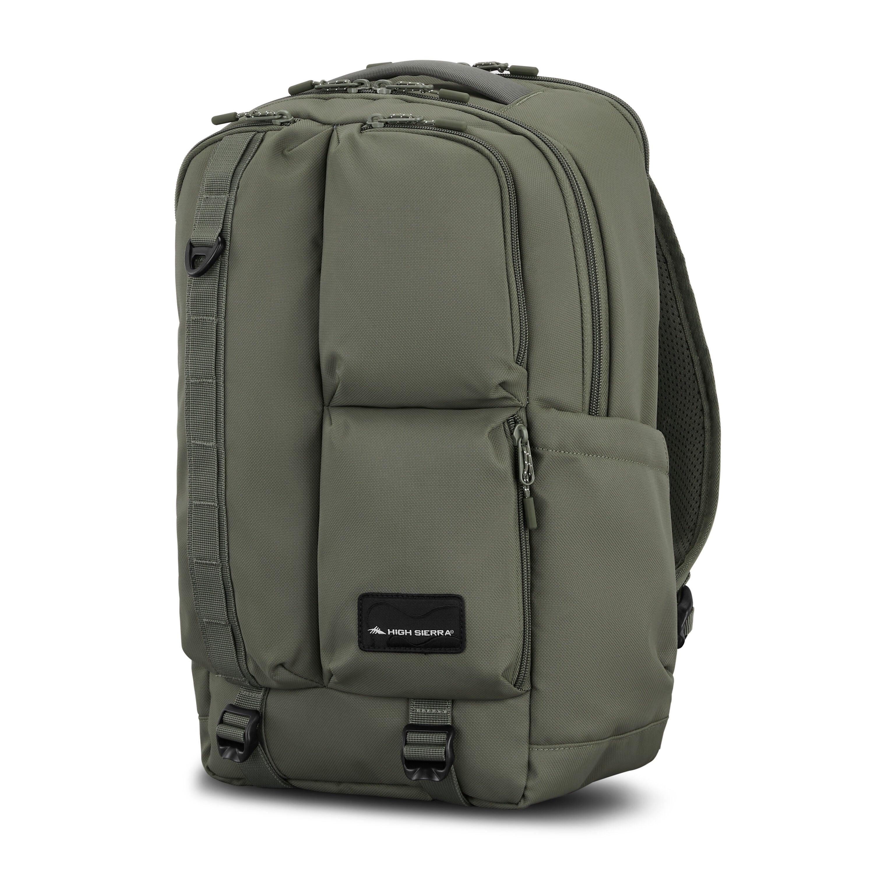 High Sierra Lineage Backpack in Olive — front view