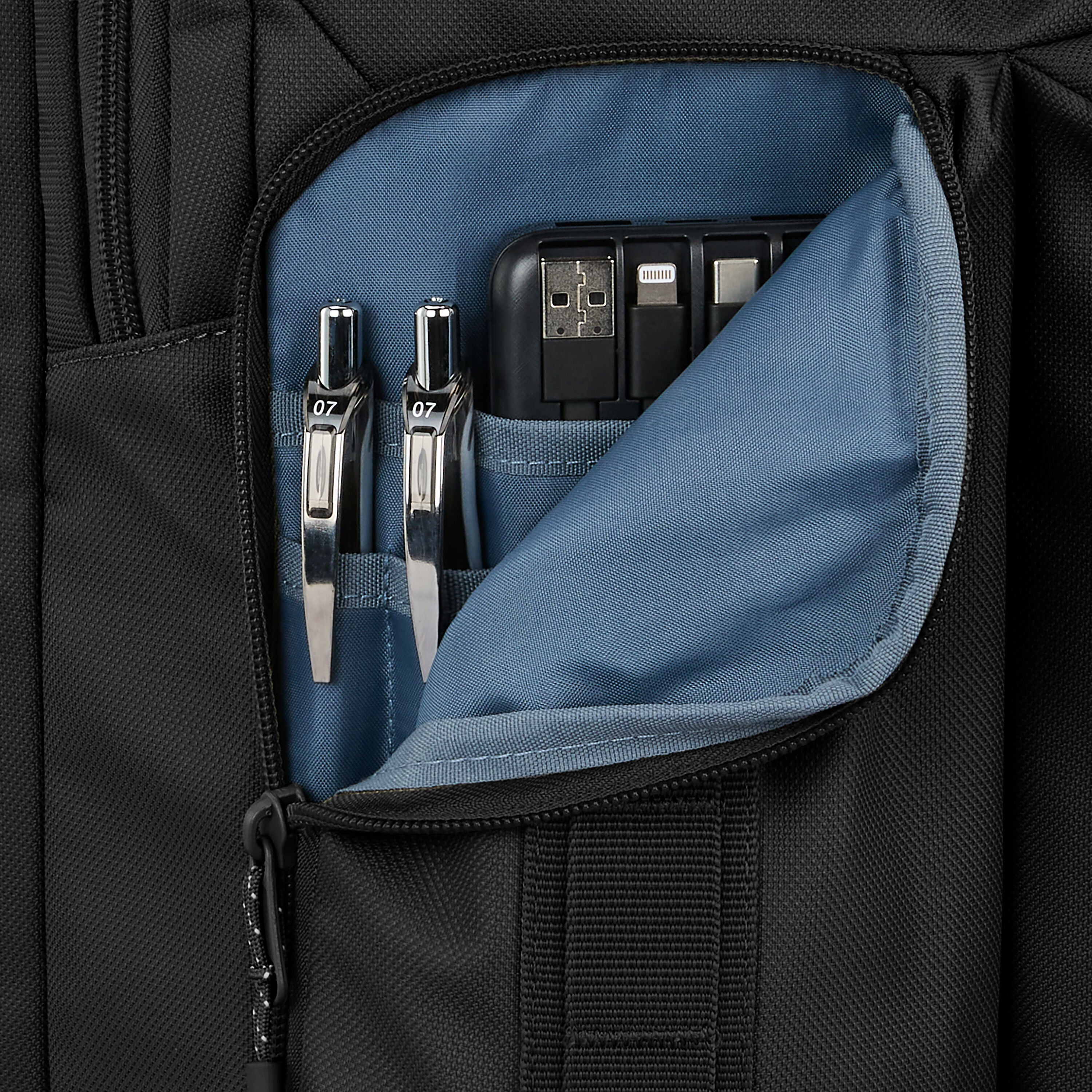 High Sierra Lineage Travel Backpack in Black — angle view 2