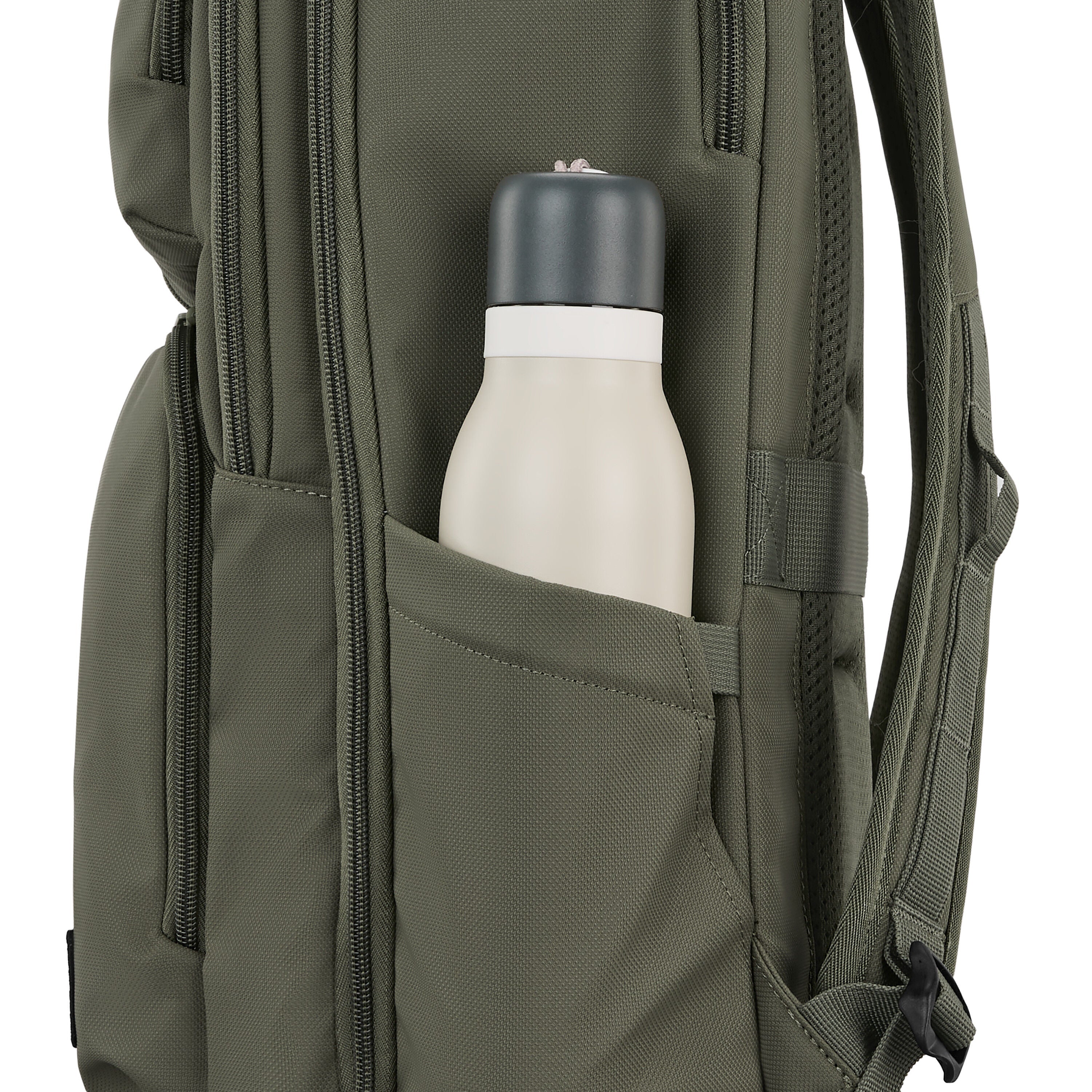 High Sierra Lineage Travel Backpack in Olive — angle view 5