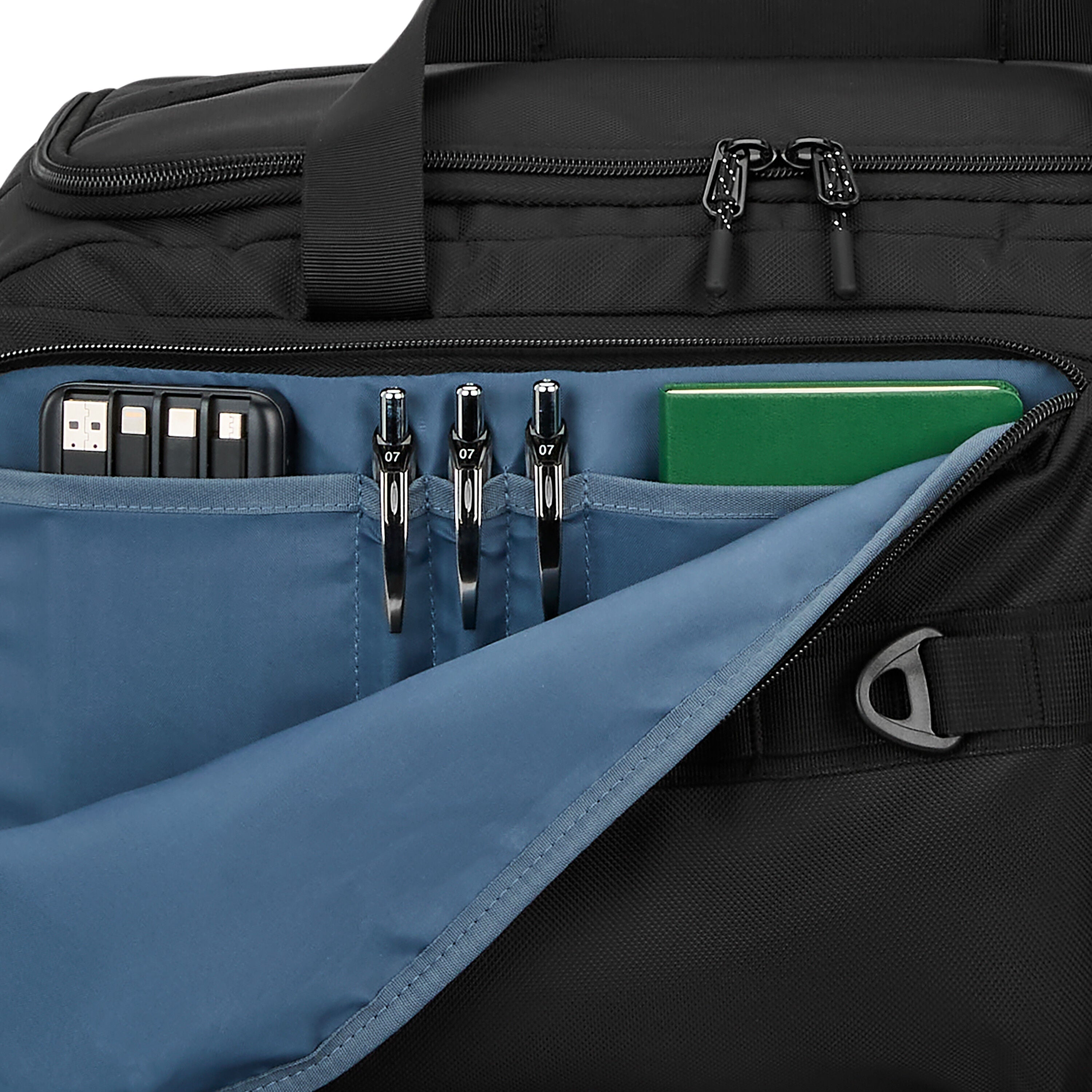 High Sierra Lineage Duffel in Black — angle view 3