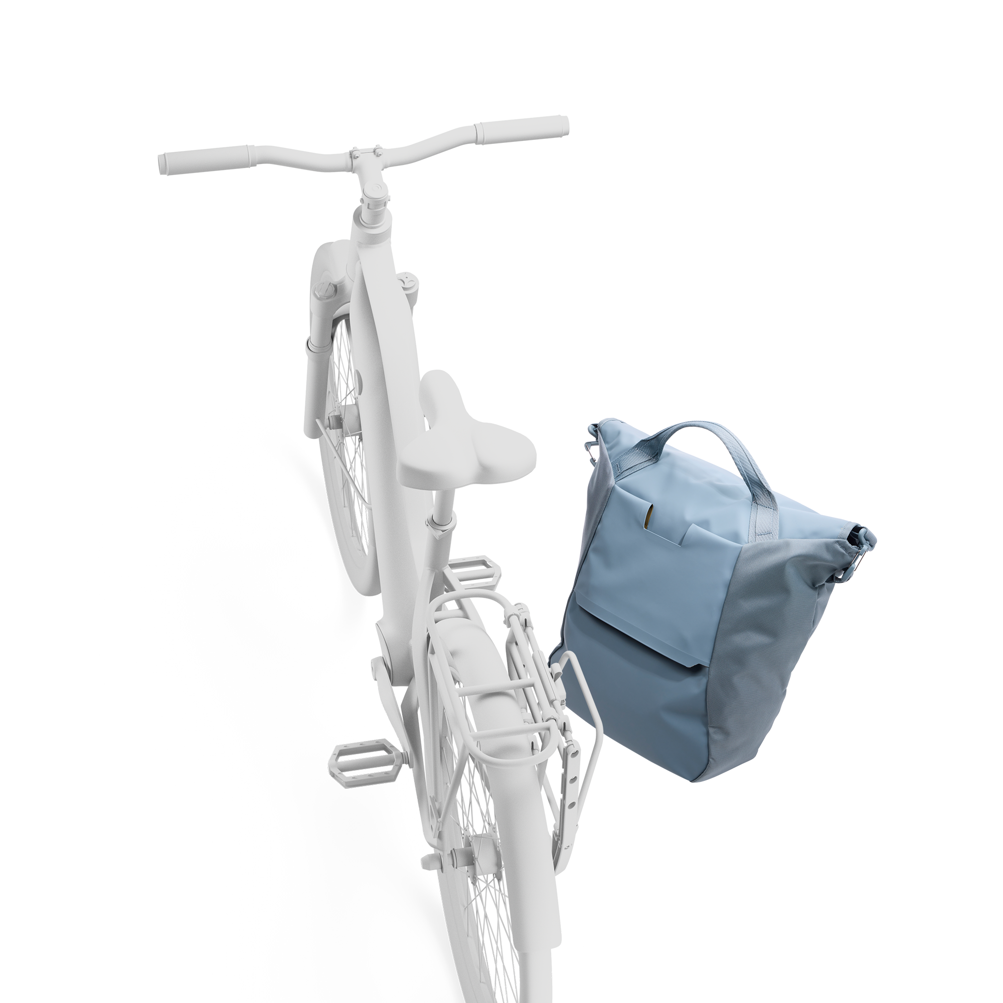 Thule Chasm Courier with InLock 22L in Mid Blue — angle view 3 # color_Mid Blue