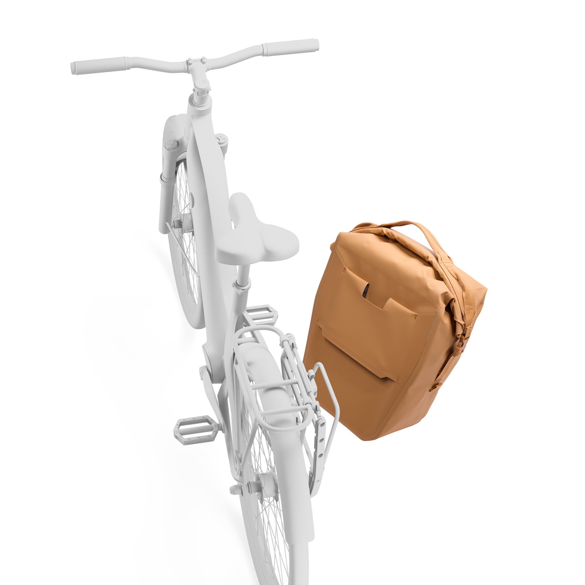 Thule Shield Pannier with InLock 22L in Dusted Orange — angle view 3 # color_Dusted Orange
