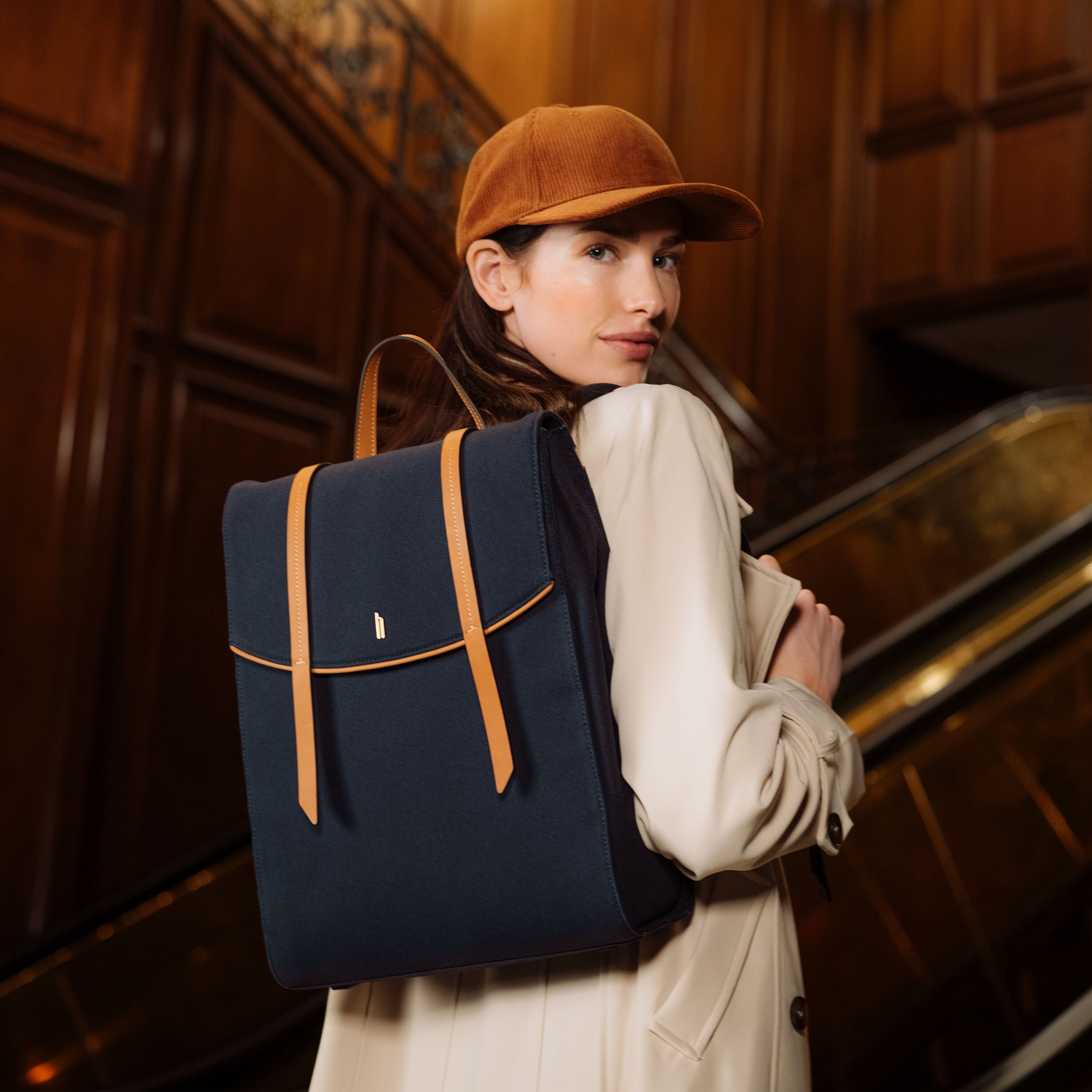 Hartmann Reserve Women's Backpack in Midnight Navy — angle view 5