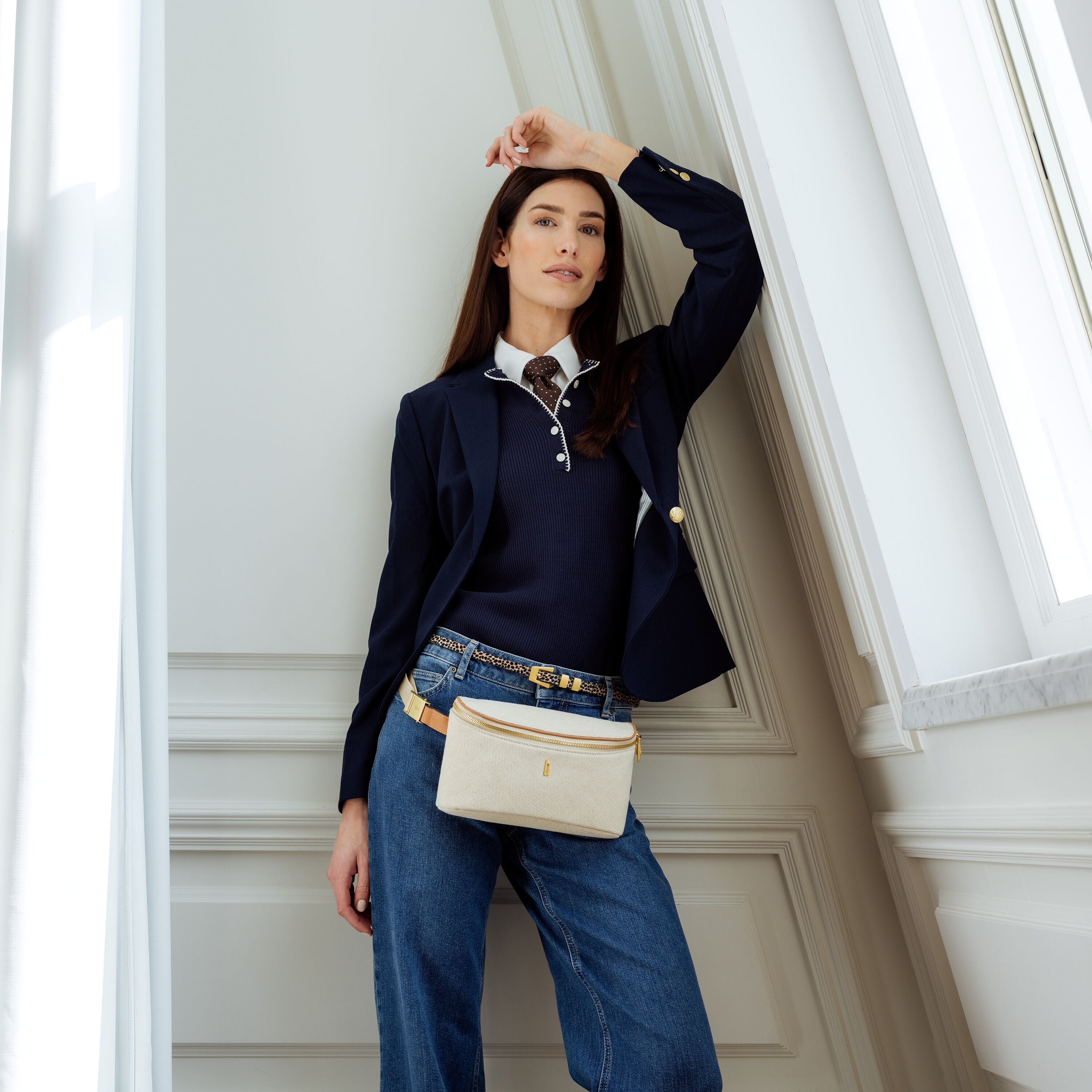 Hartmann Reserve Waist Bag in Ecru — angle view 3