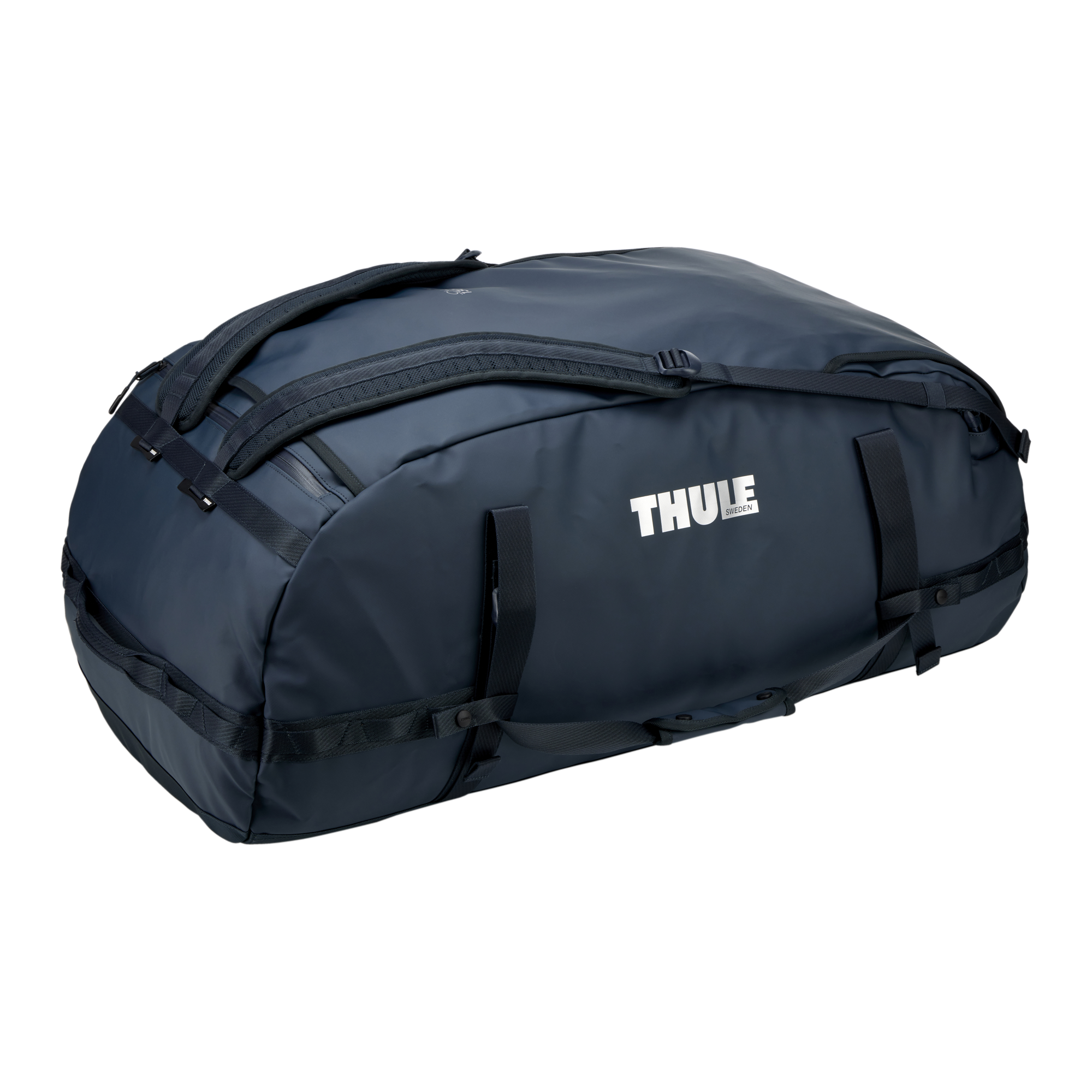 Thule Chasm 130L Duffel in Darkest Blue — angle view 2 # color_Darkest Blue