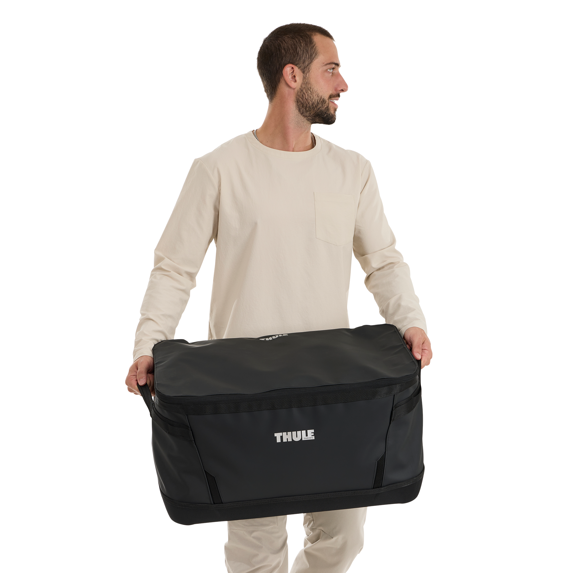 Thule Chasm Gear Hauler 80L in Black — lifestyle # color_Black