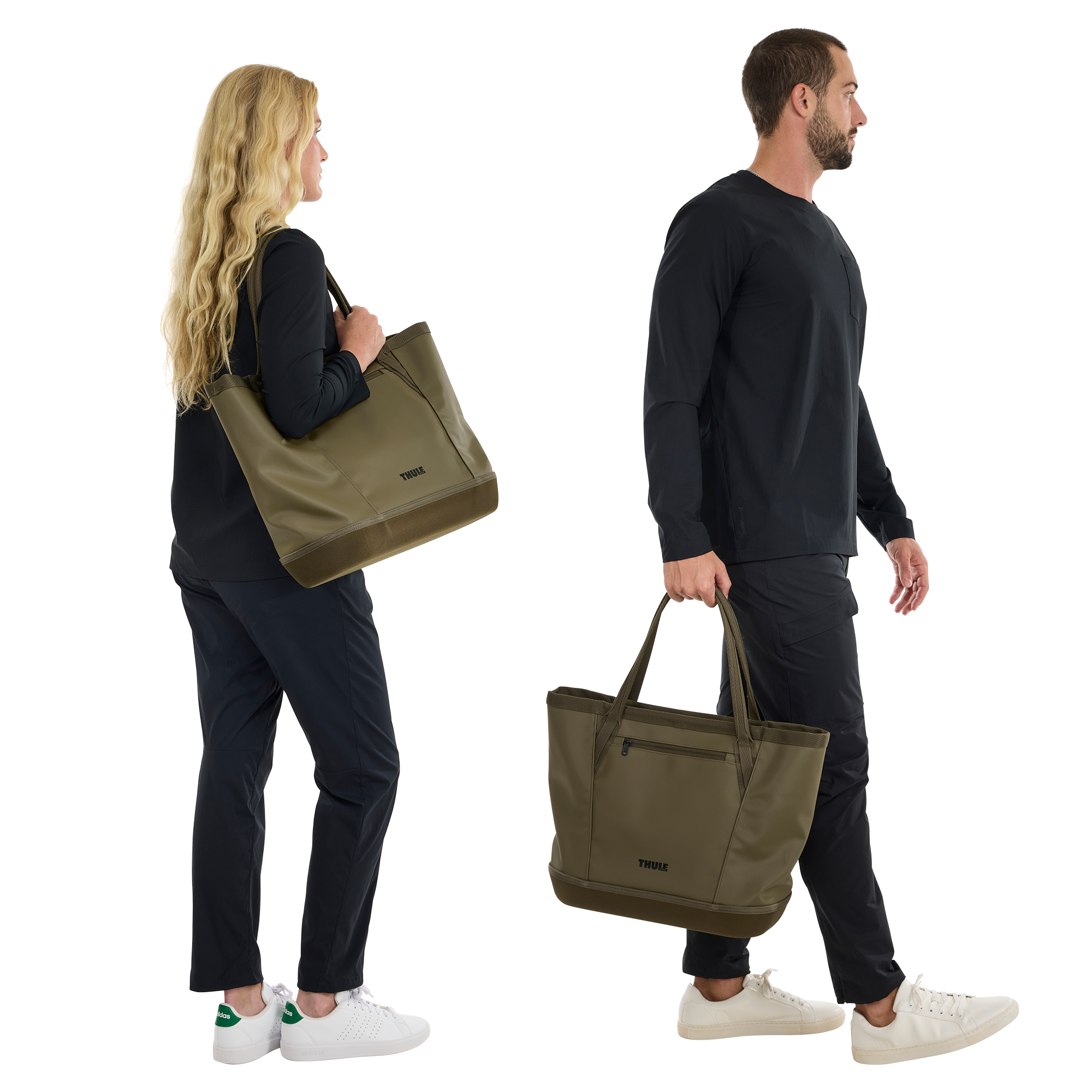 Thule Chasm Gear Tote 30L in Deep Khaki — lifestyle # color_Deep Khaki