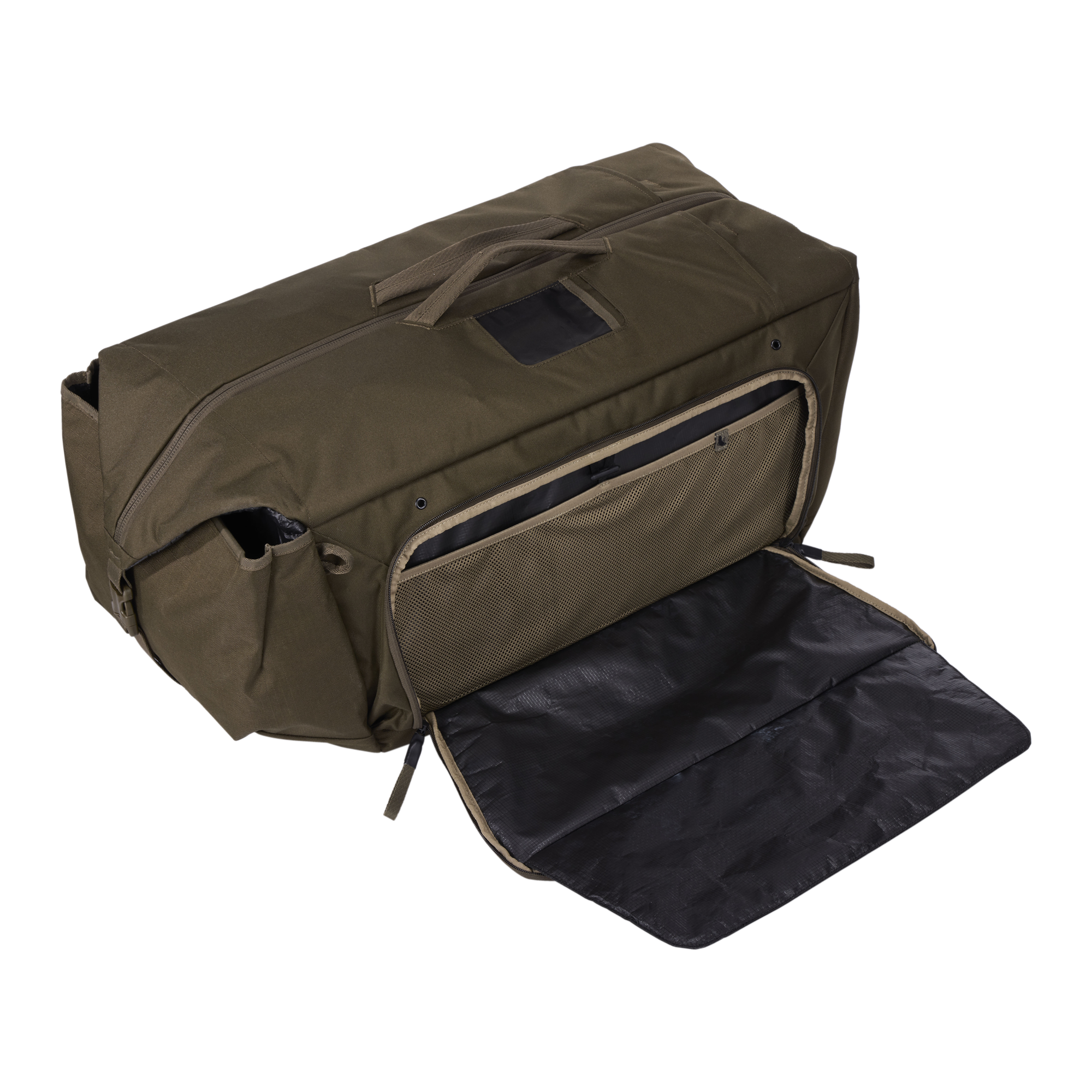 Thule Roundtrip MTB Duffel 70L in Deep Khaki — interior view 2 # color_Deep Khaki