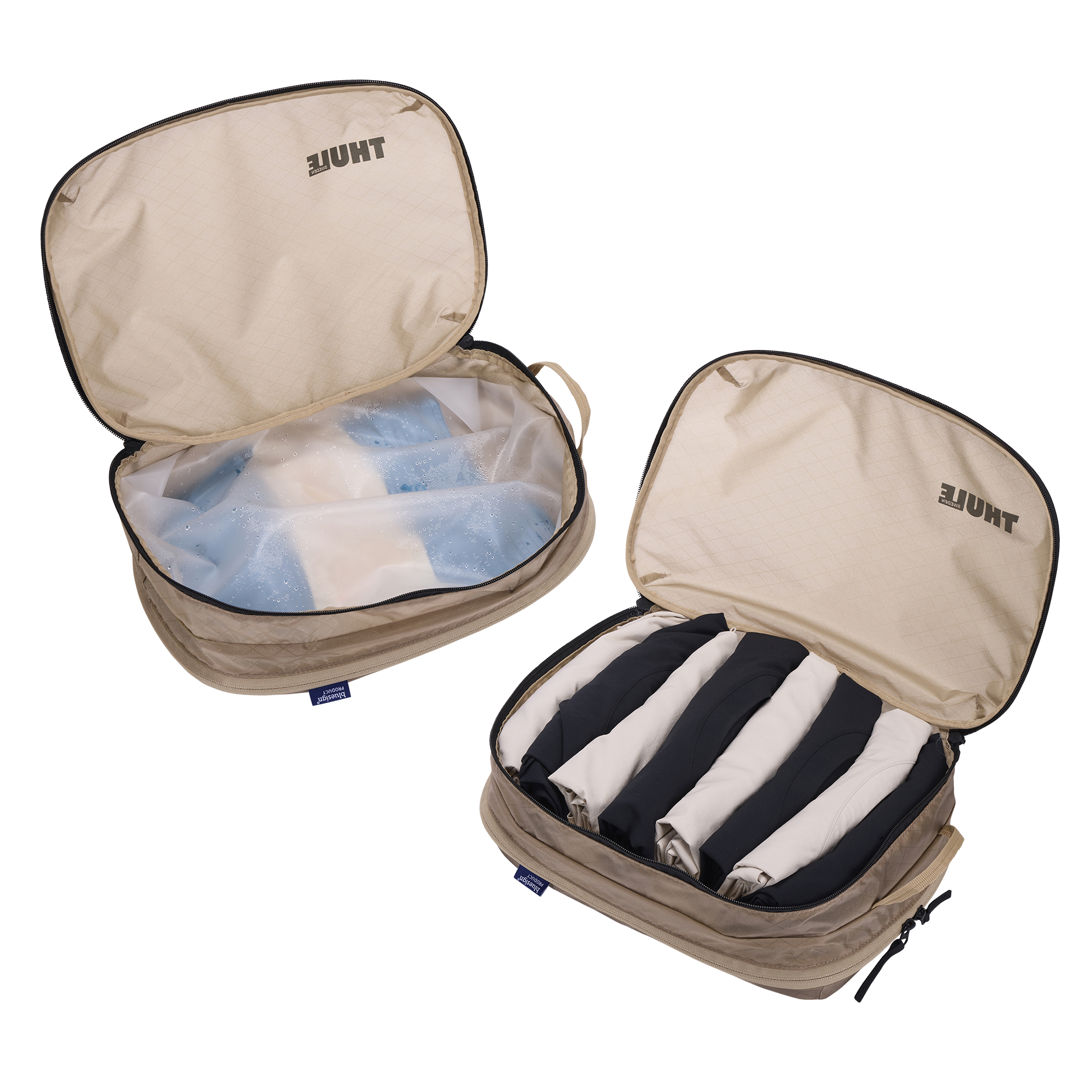 Thule Clean/dirty Packing Cube in Gentle Beige — interior view # color_Gentle Beige