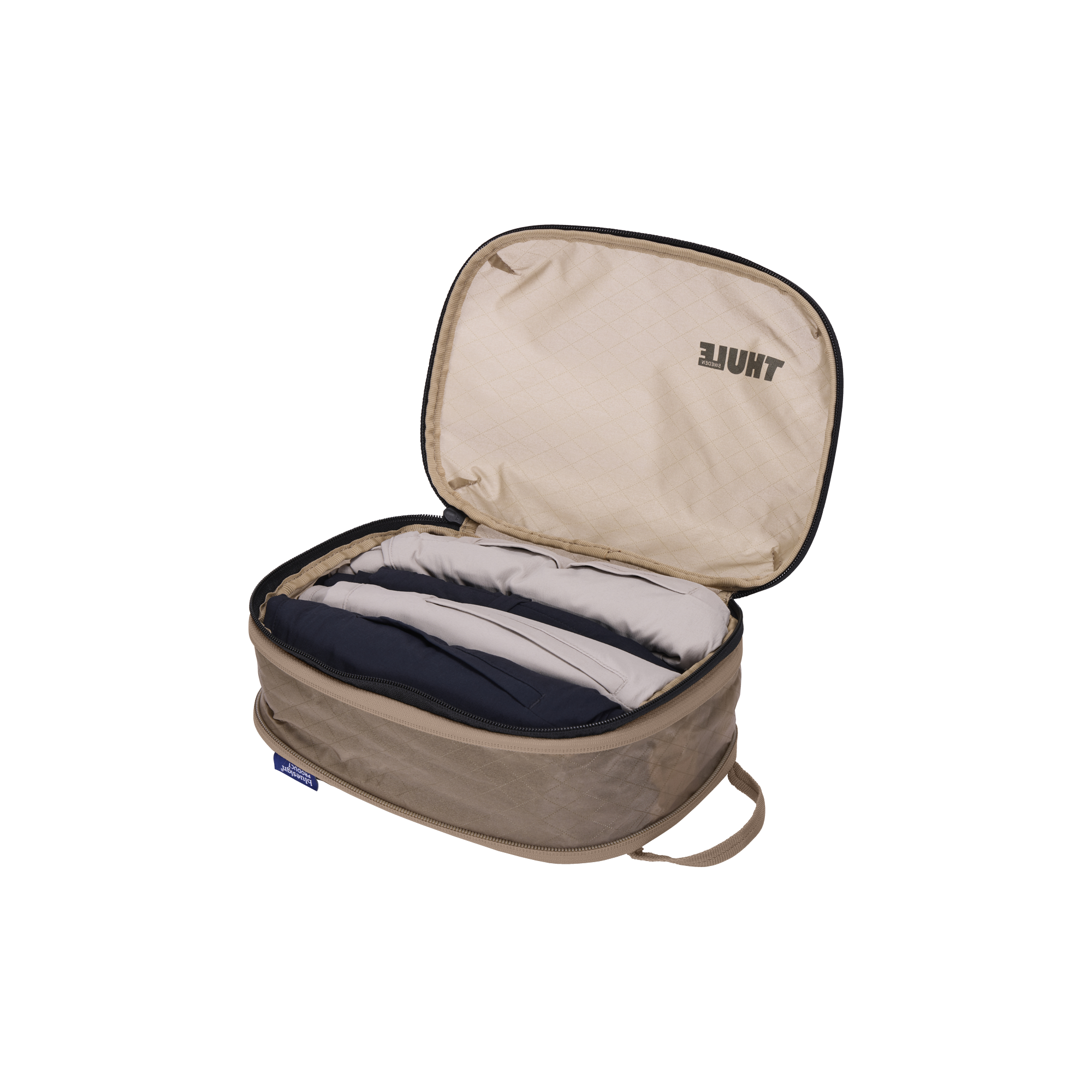 Thule Compression Packing Cube Small in Gentle Beige — interior view # color_Gentle Beige