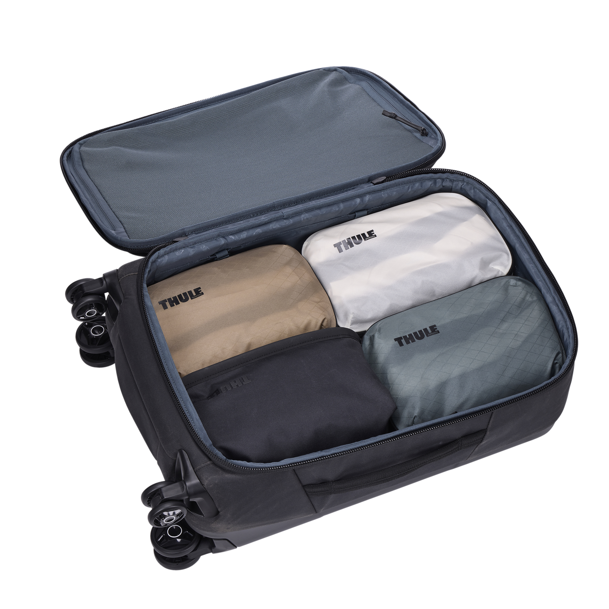 Thule Compression Packing Cube Small in Gentle Beige — angle view 4 # color_Gentle Beige