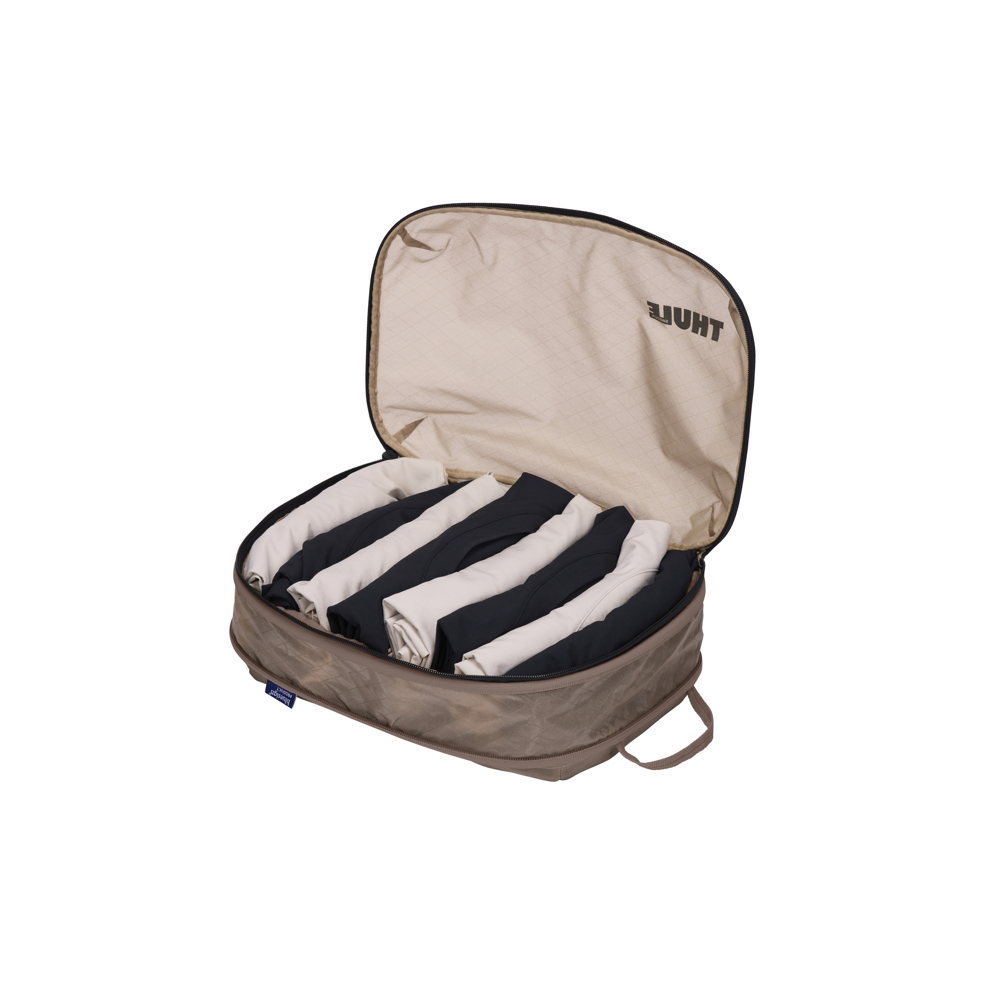 Thule Compression Packing Cube Medium in Gentle Beige — interior view # color_Gentle Beige