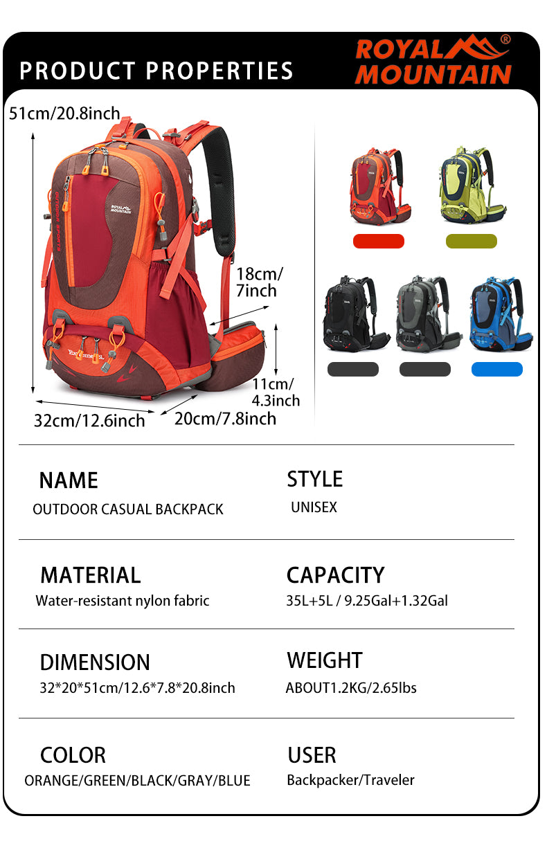 Royal Mountain 35L Hiking Backpack, view 14