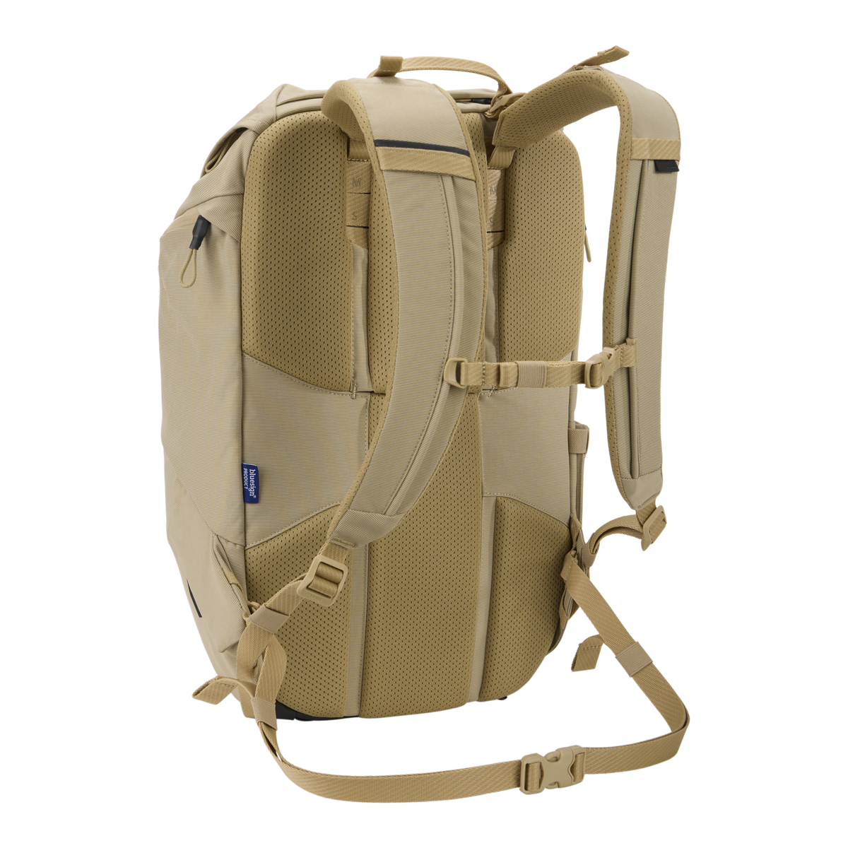 Thule Paramount Bike Commute Backpack 28L in Gentle Beige — back view