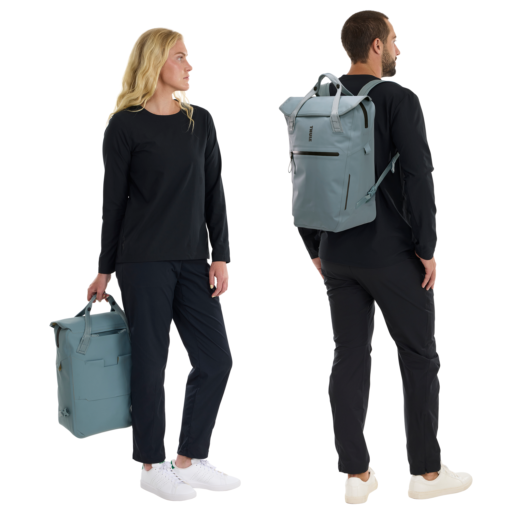Thule Shield Backpack with InLock 23L in Mid Blue — lifestyle # color_Mid Blue