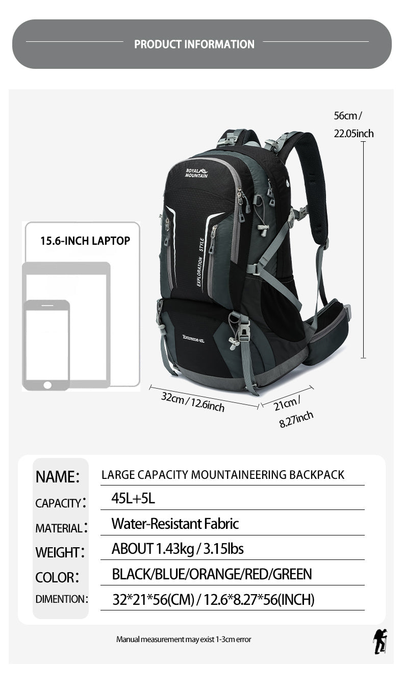Royal Mountain 45L Hiking Backpack, view 10