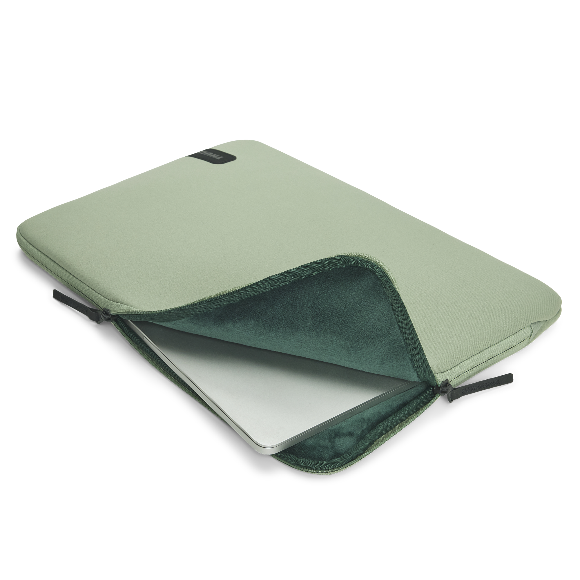 Thule Koya Laptop Sleeve PC 14" in Light Green — interior view # color_Light Green